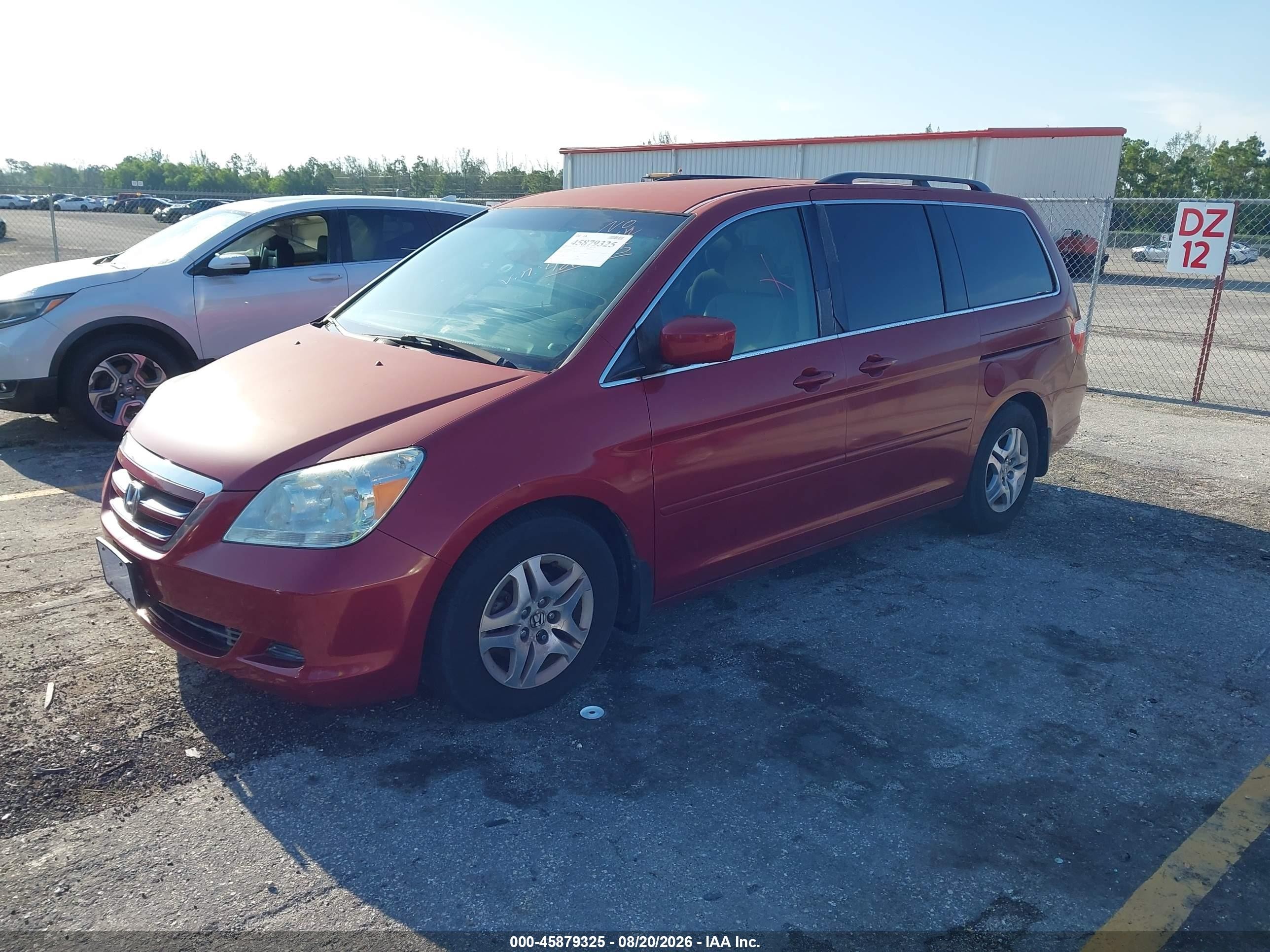 2006 Honda Odyssey Ex Red vin: 5FNRL38456B428776