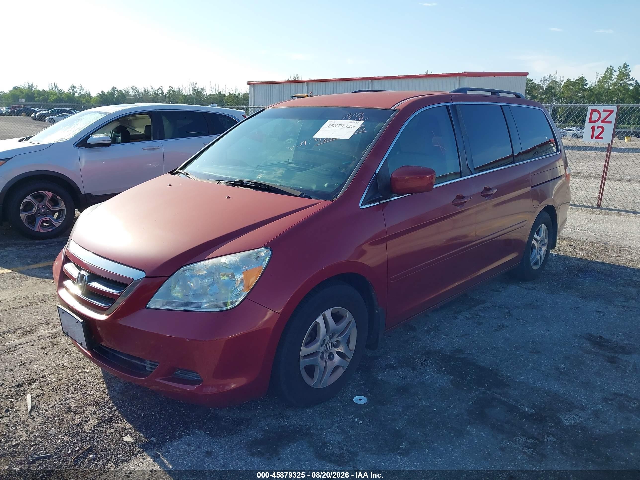 2006 Honda Odyssey Ex Red vin: 5FNRL38456B428776
