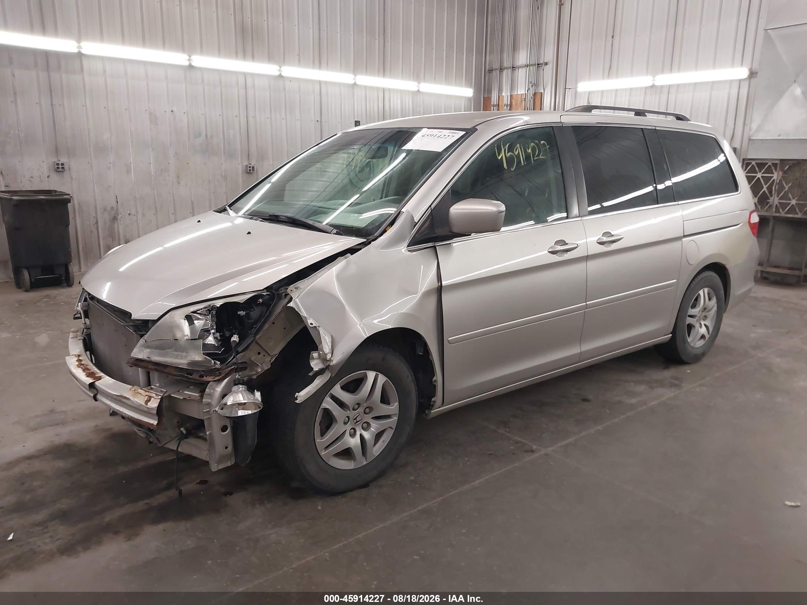 2007 Honda Odyssey Ex Silver vin: 5FNRL38457B450293