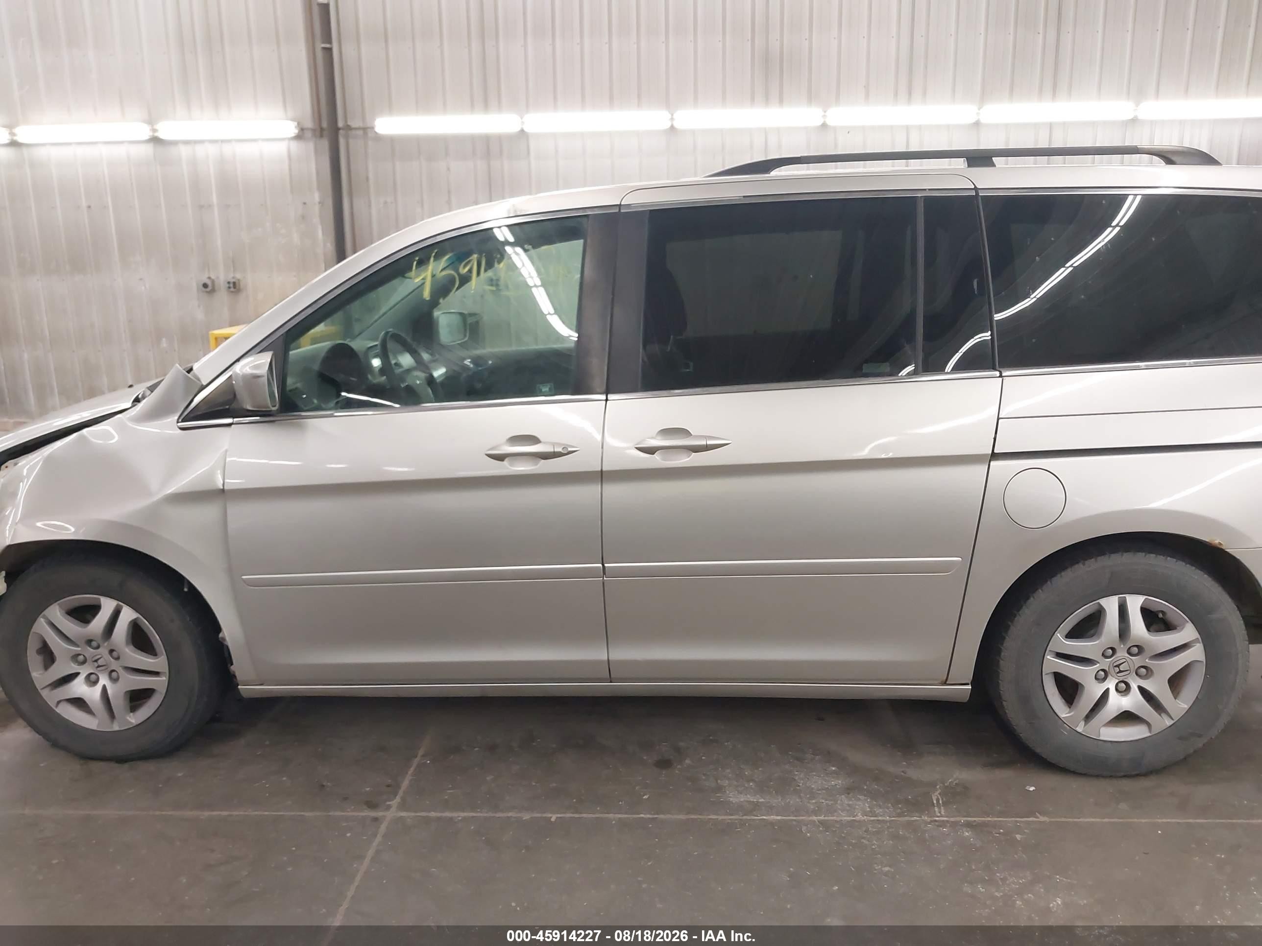 2007 Honda Odyssey Ex Silver vin: 5FNRL38457B450293