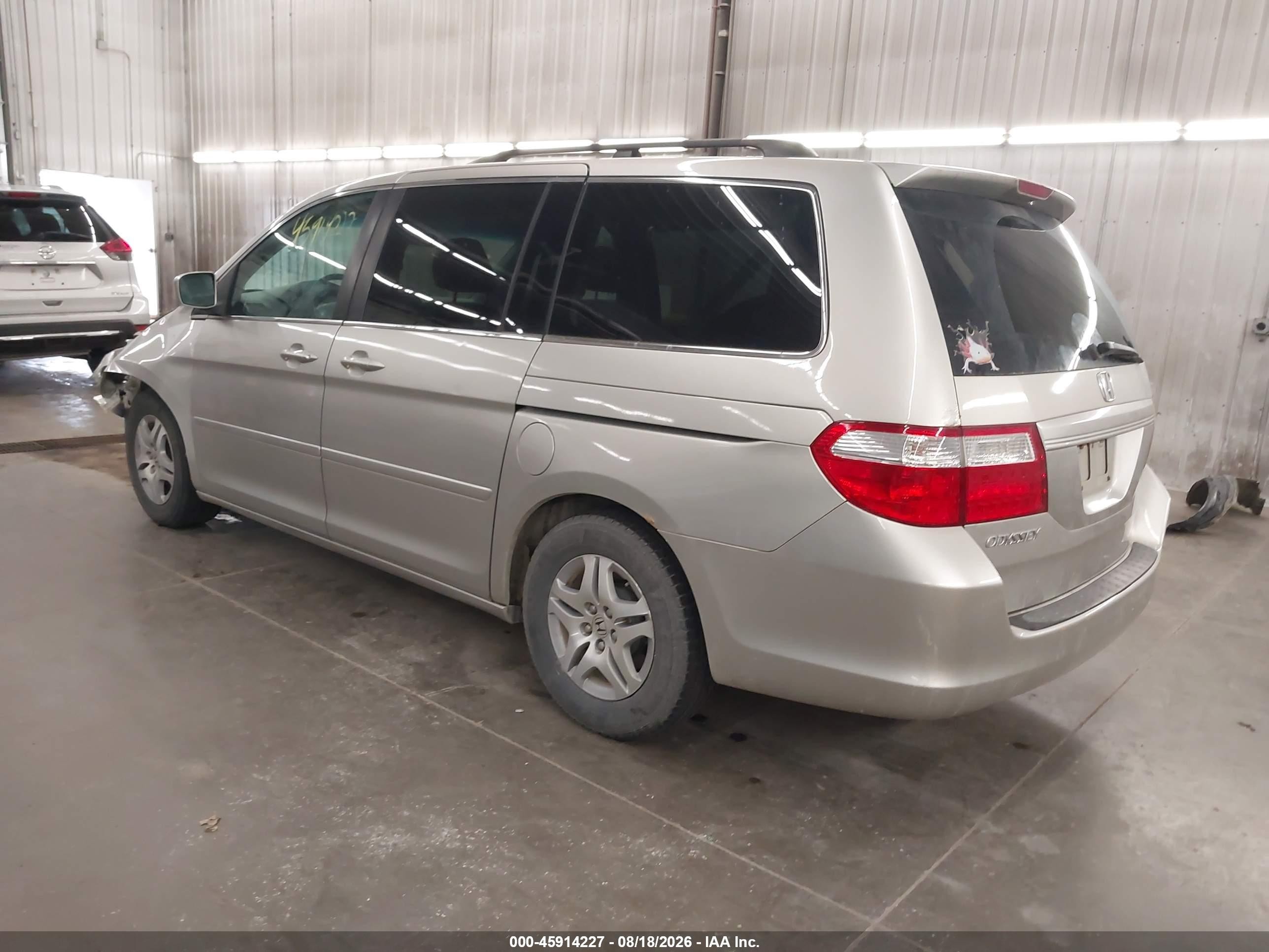 2007 Honda Odyssey Ex Silver vin: 5FNRL38457B450293