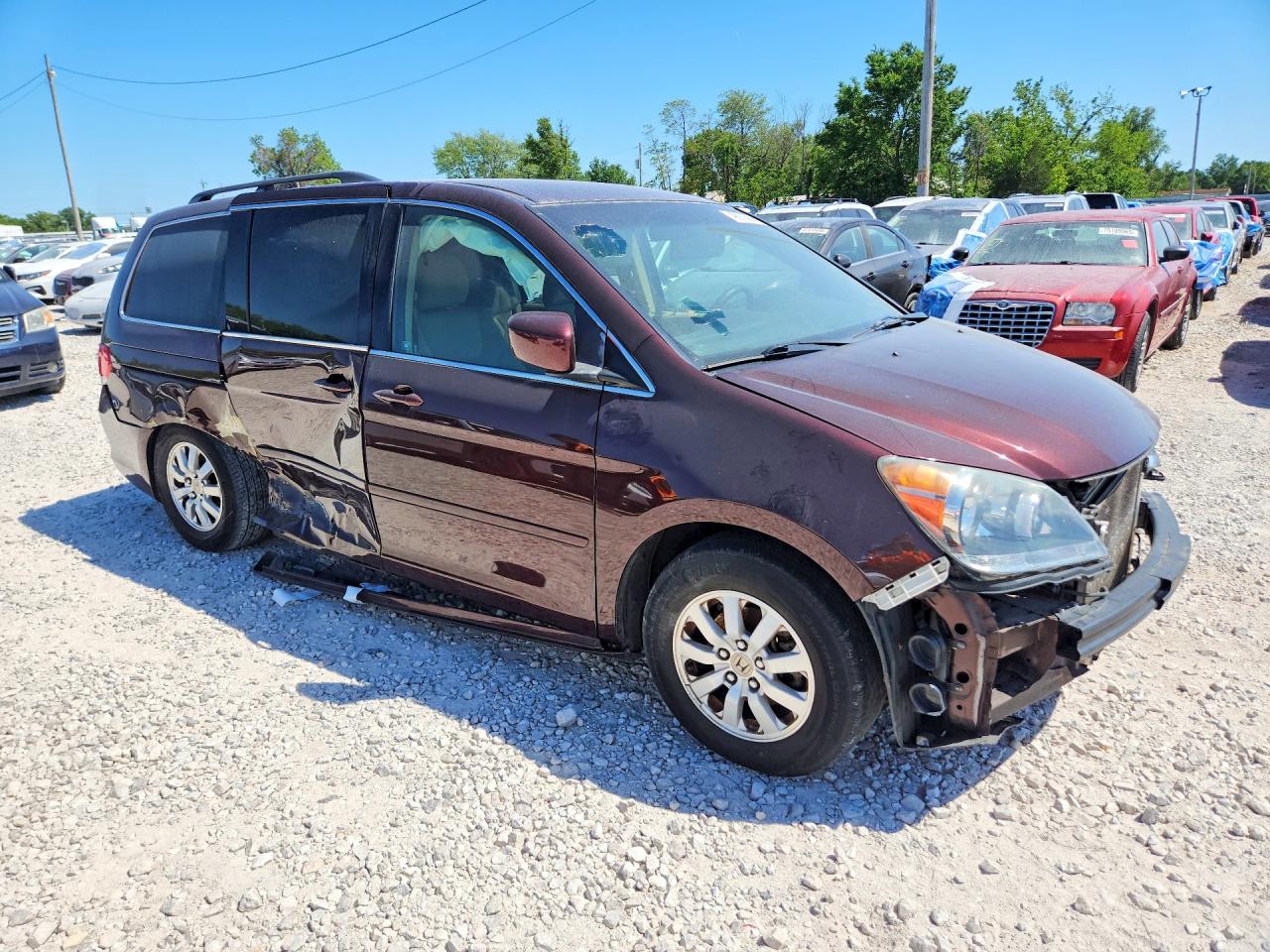 2008 Honda Odyssey Ex Maroon vin: 5FNRL38458B027280