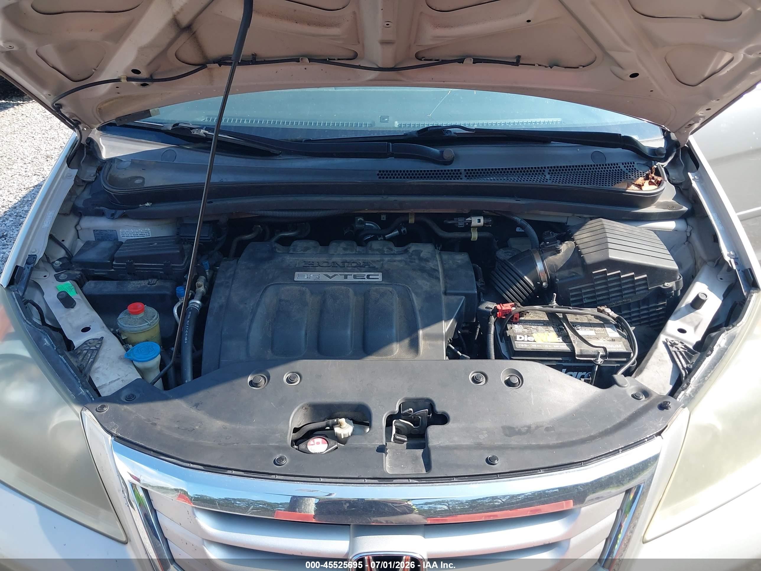 2008 Honda Odyssey Ex Silver vin: 5FNRL38458B073353
