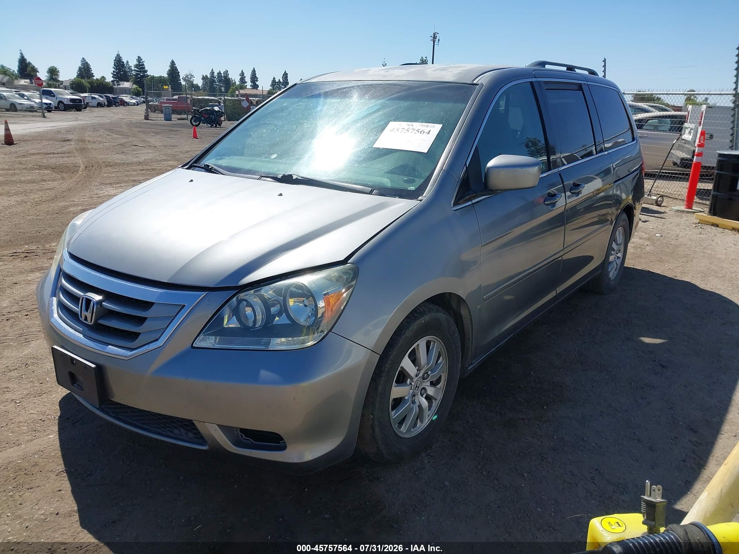 2008 Honda Odyssey Ex Gray vin: 5FNRL38458B405114