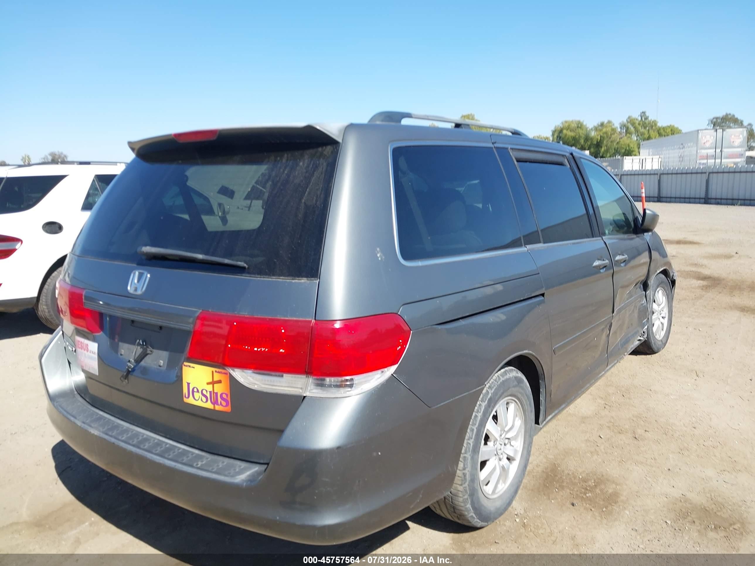 2008 Honda Odyssey Ex Gray vin: 5FNRL38458B405114