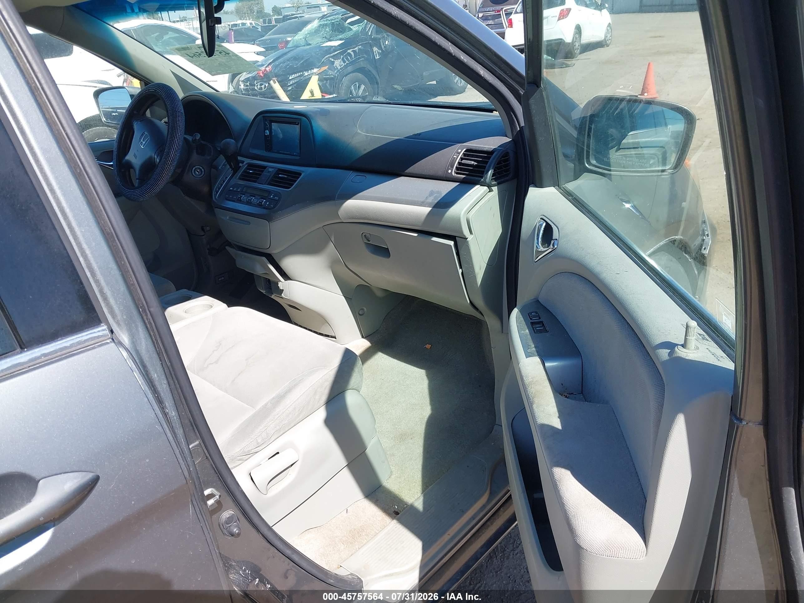 2008 Honda Odyssey Ex Gray vin: 5FNRL38458B405114