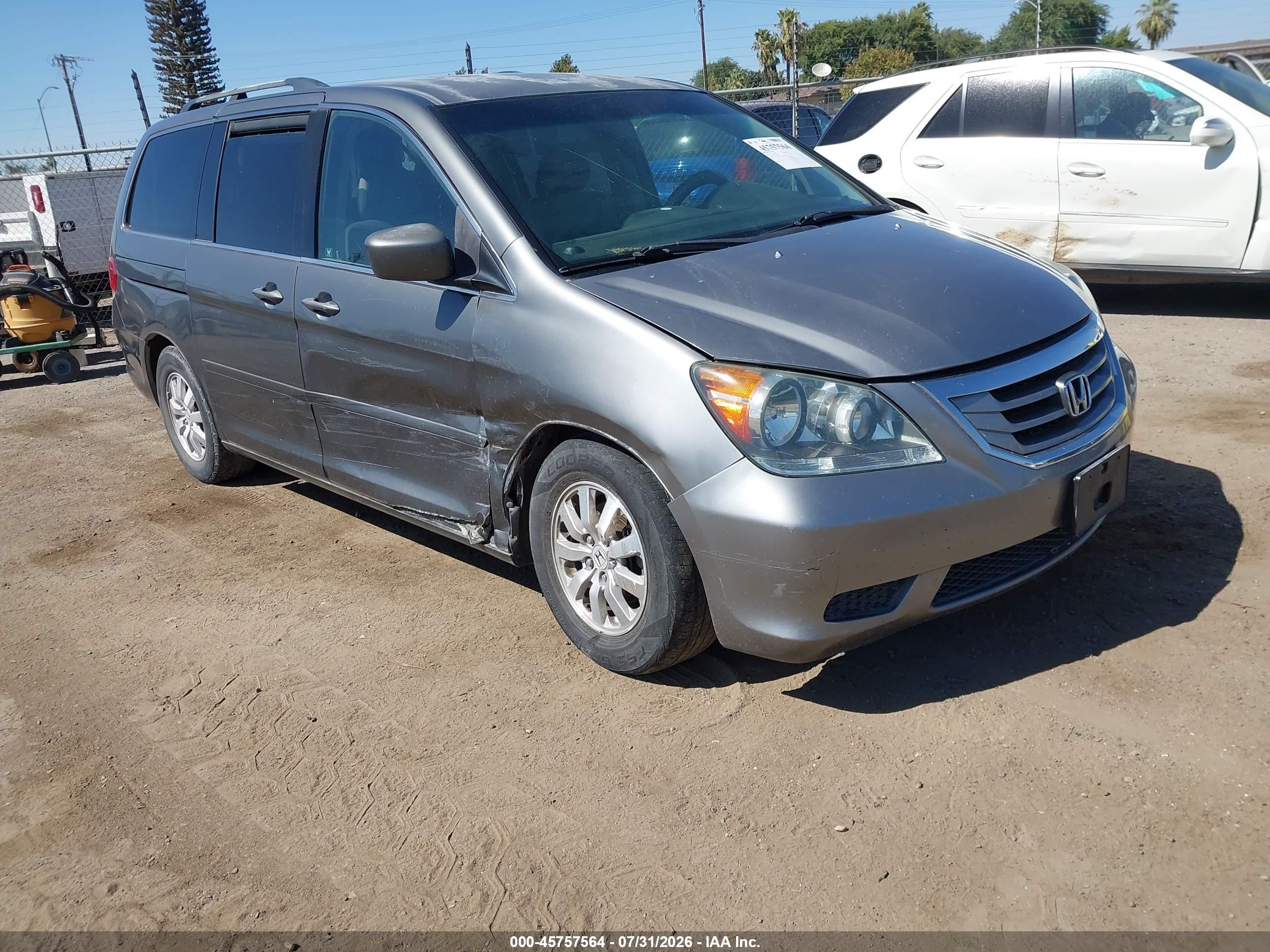 2008 Honda Odyssey Ex Gray vin: 5FNRL38458B405114
