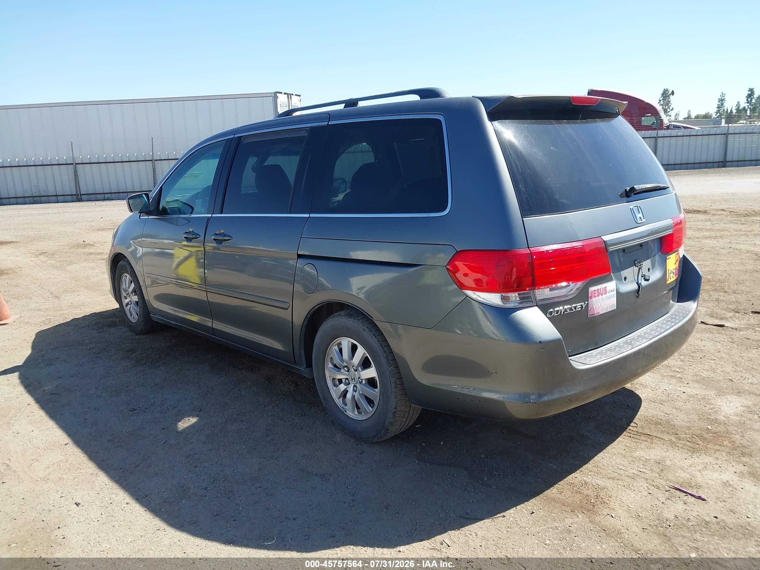 2008 Honda Odyssey Ex Gray vin: 5FNRL38458B405114