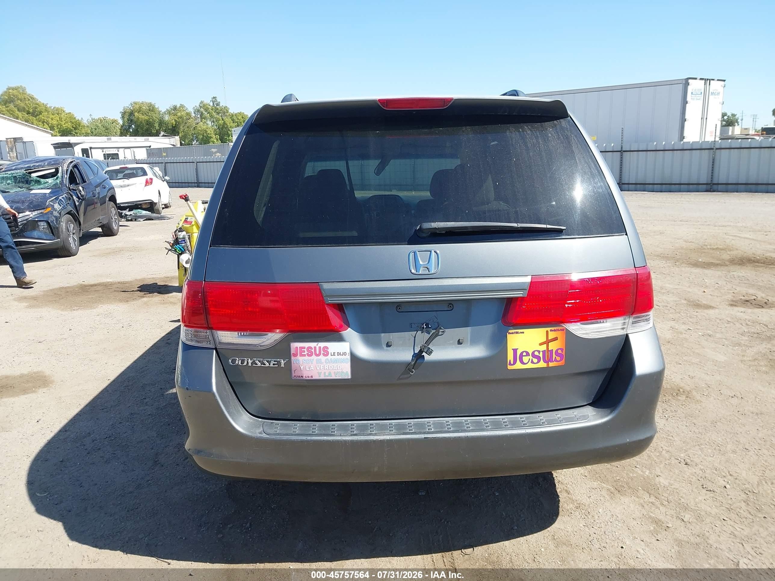 2008 Honda Odyssey Ex Gray vin: 5FNRL38458B405114