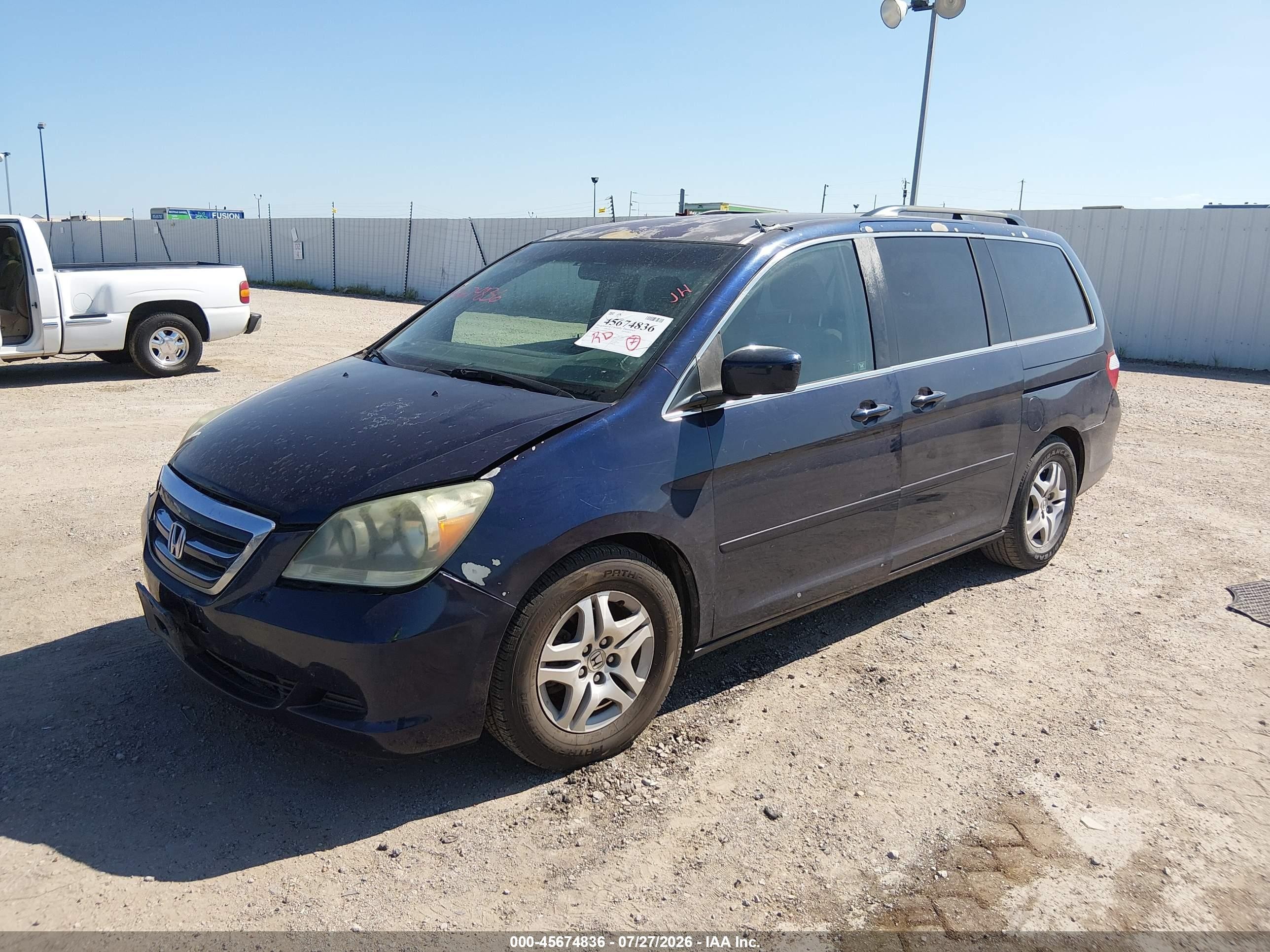2006 Honda Odyssey Ex Blue vin: 5FNRL38466B084567