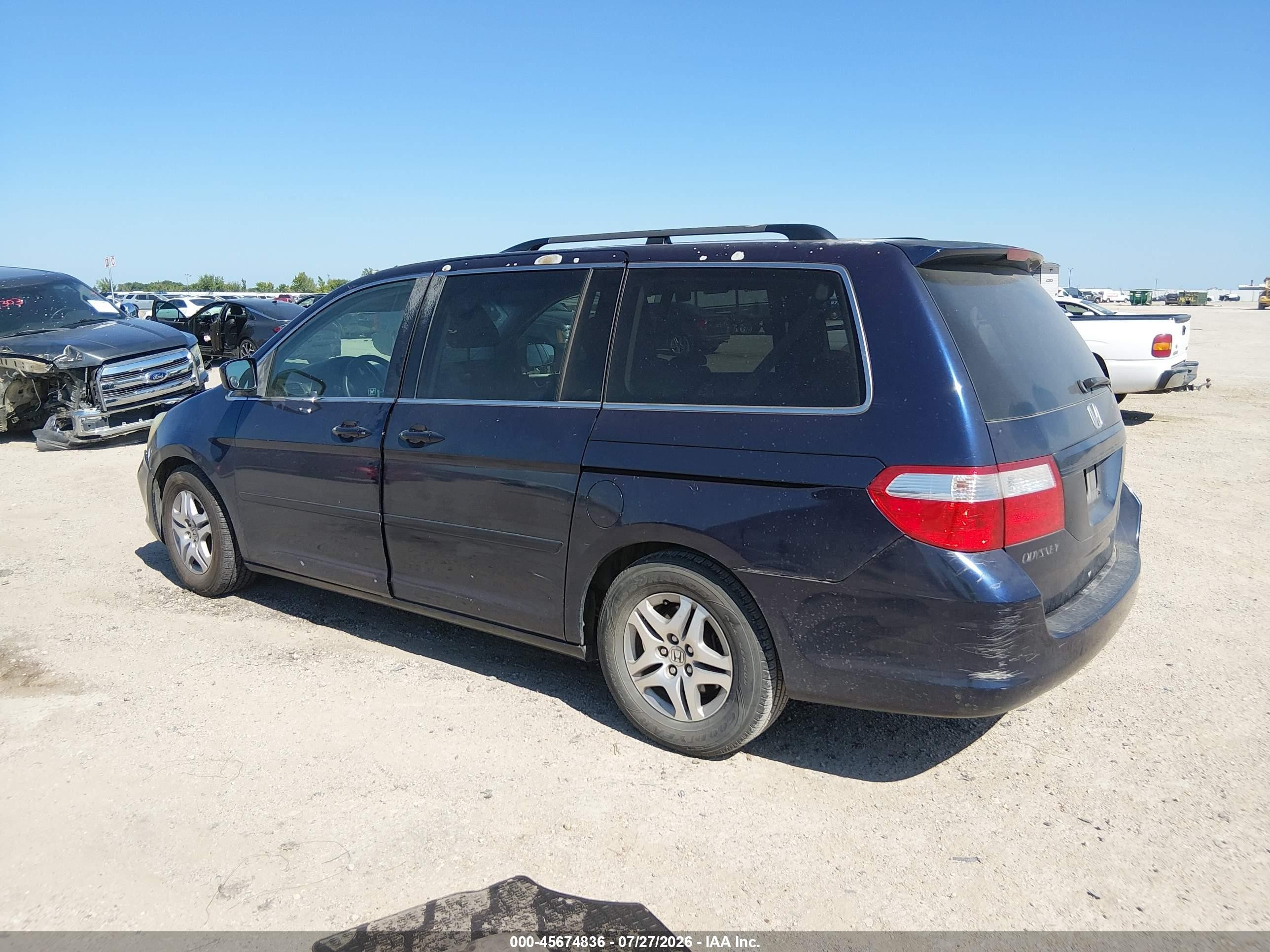 2006 Honda Odyssey Ex Blue vin: 5FNRL38466B084567