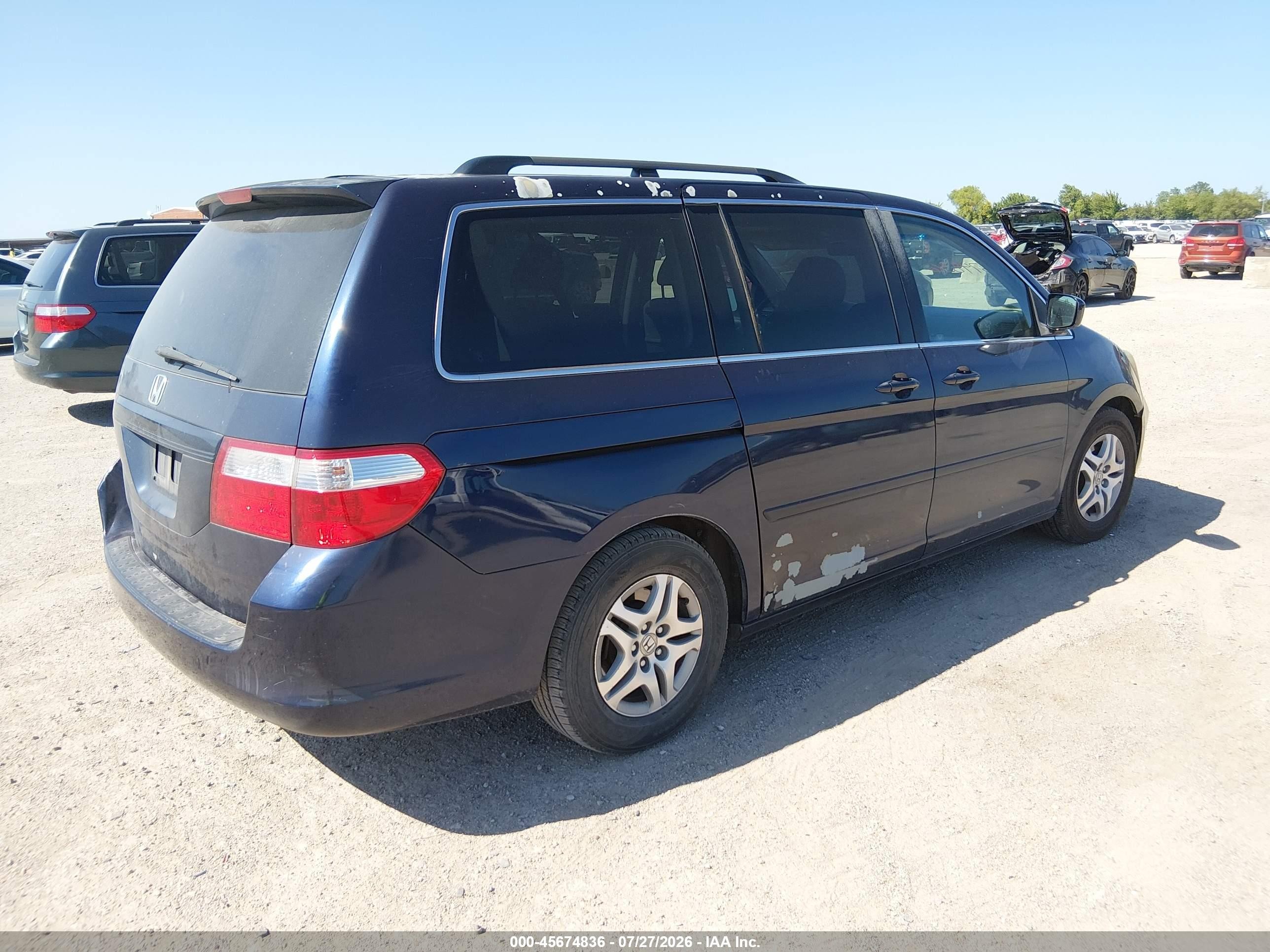 2006 Honda Odyssey Ex Blue vin: 5FNRL38466B084567