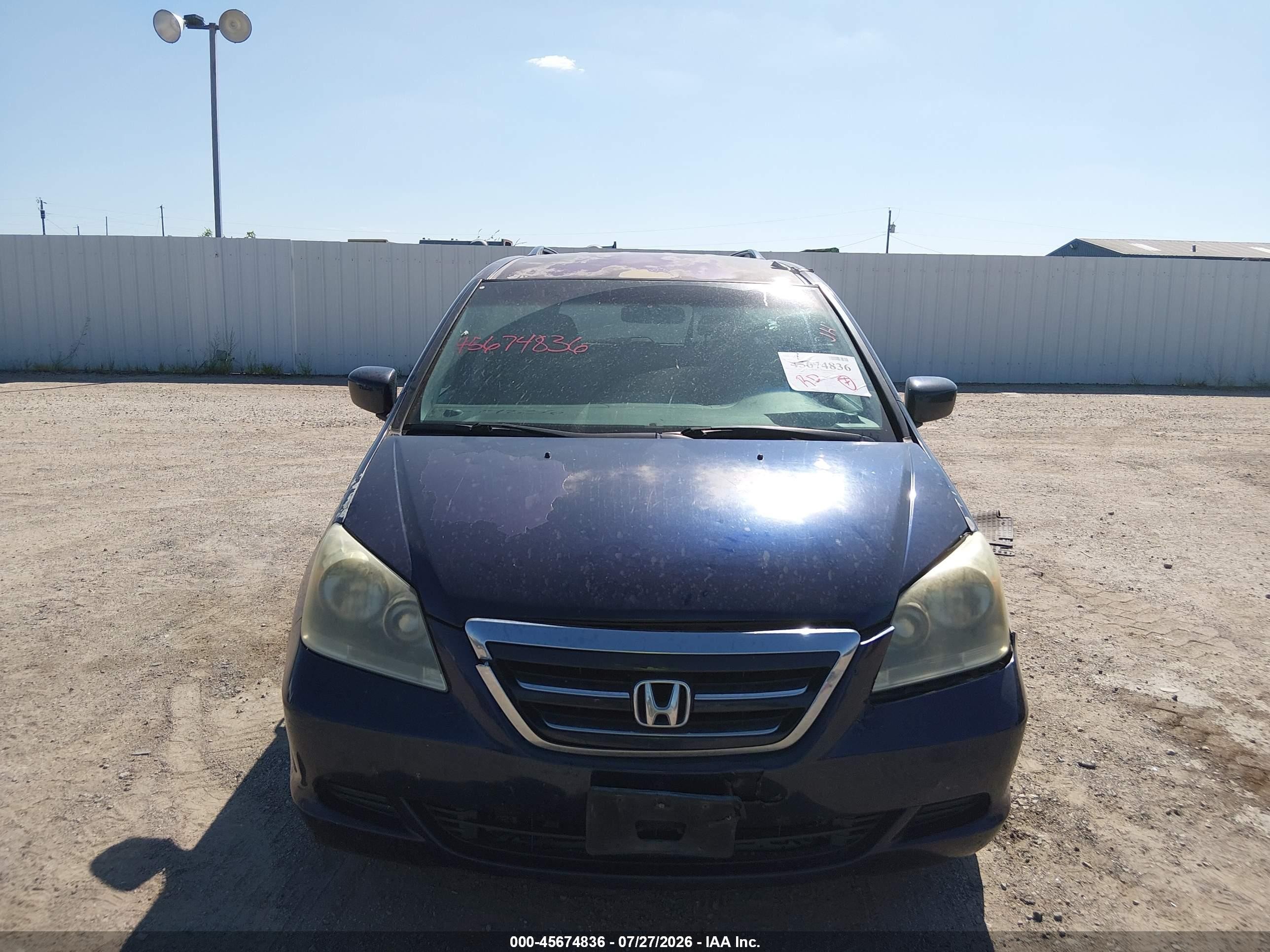2006 Honda Odyssey Ex Blue vin: 5FNRL38466B084567