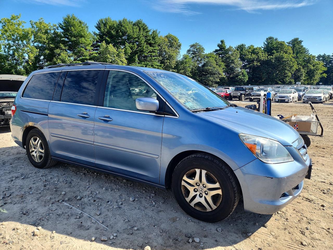 2007 Honda Odyssey Ex Blue vin: 5FNRL38467B001589