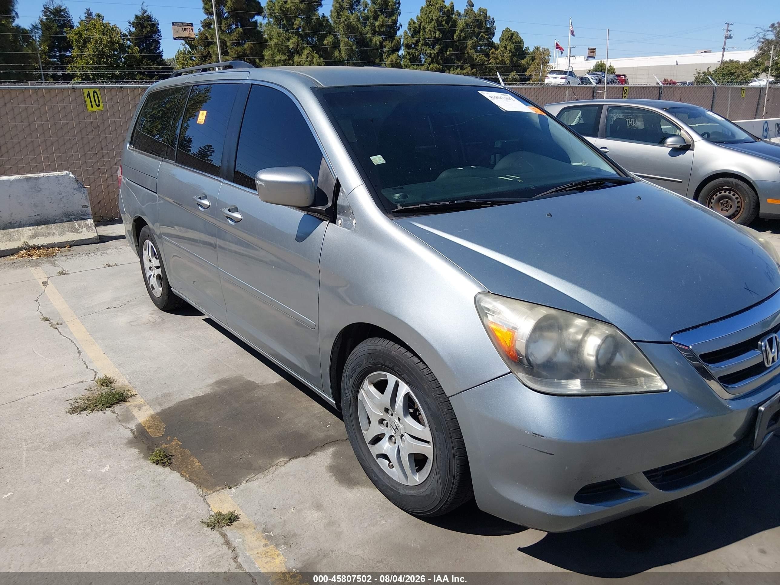 2007 Honda Odyssey Ex Light Blue vin: 5FNRL38467B015699