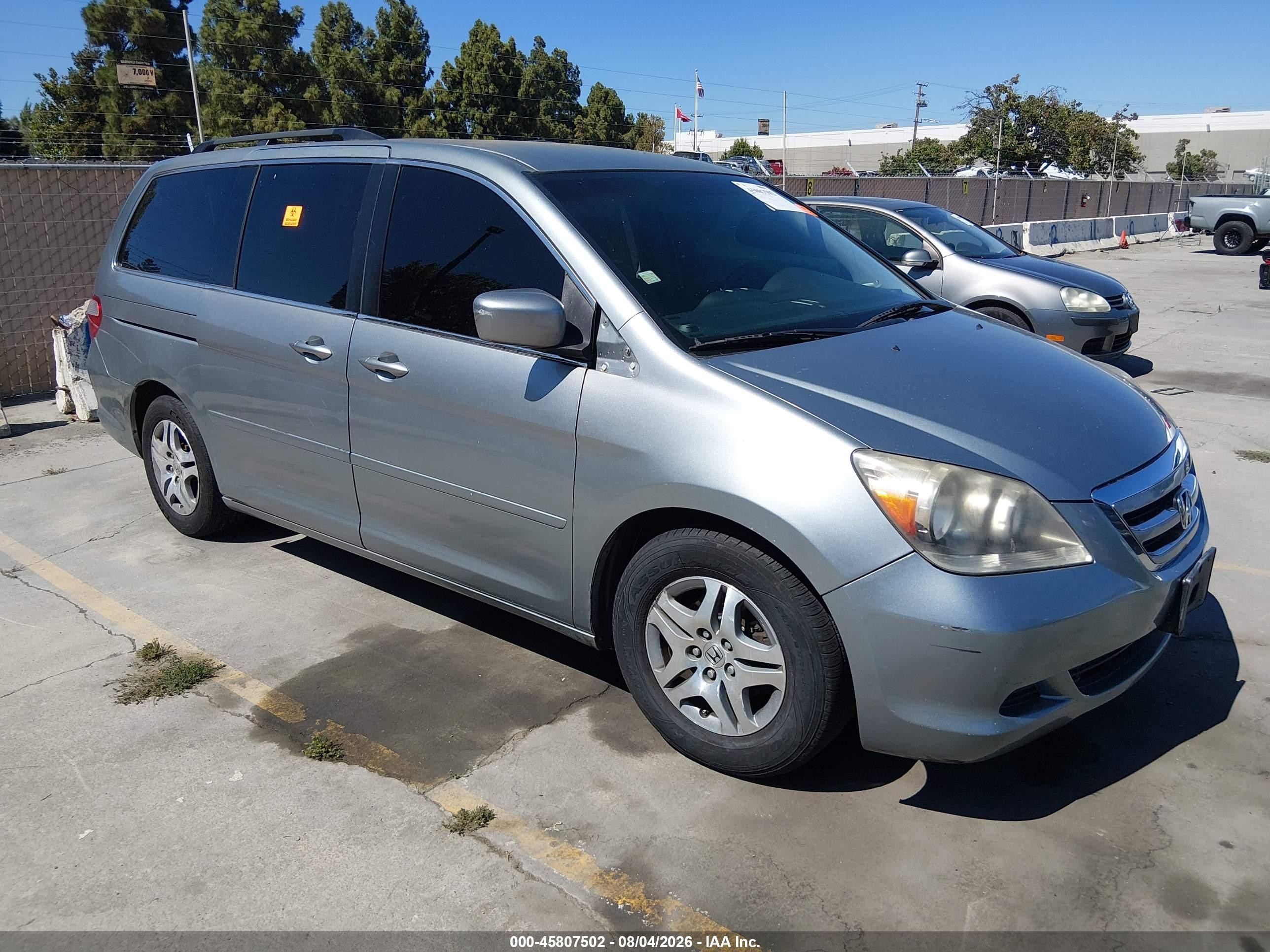 2007 Honda Odyssey Ex Light Blue vin: 5FNRL38467B015699