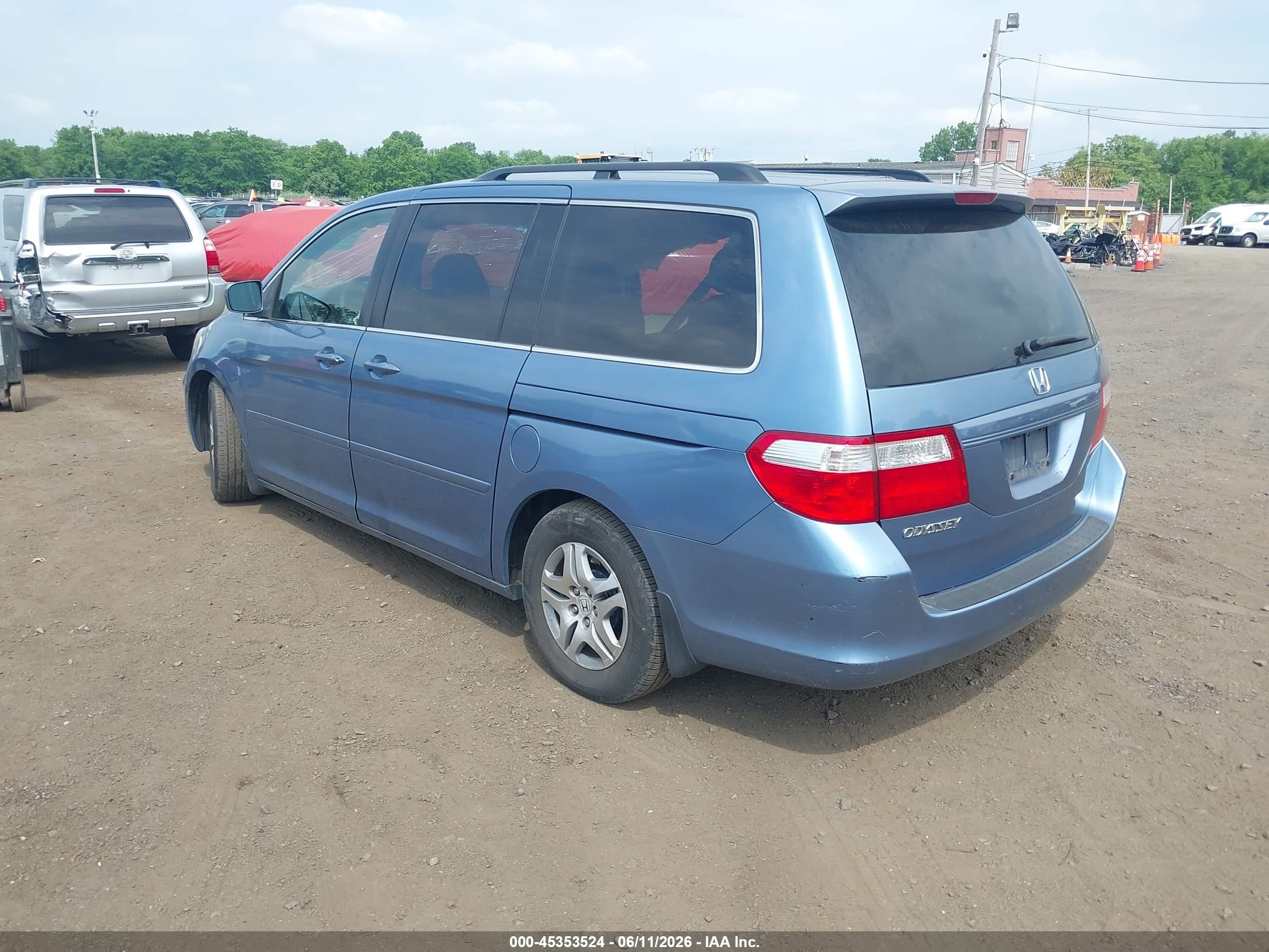 2007 Honda Odyssey Ex Light Blue vin: 5FNRL38467B035936
