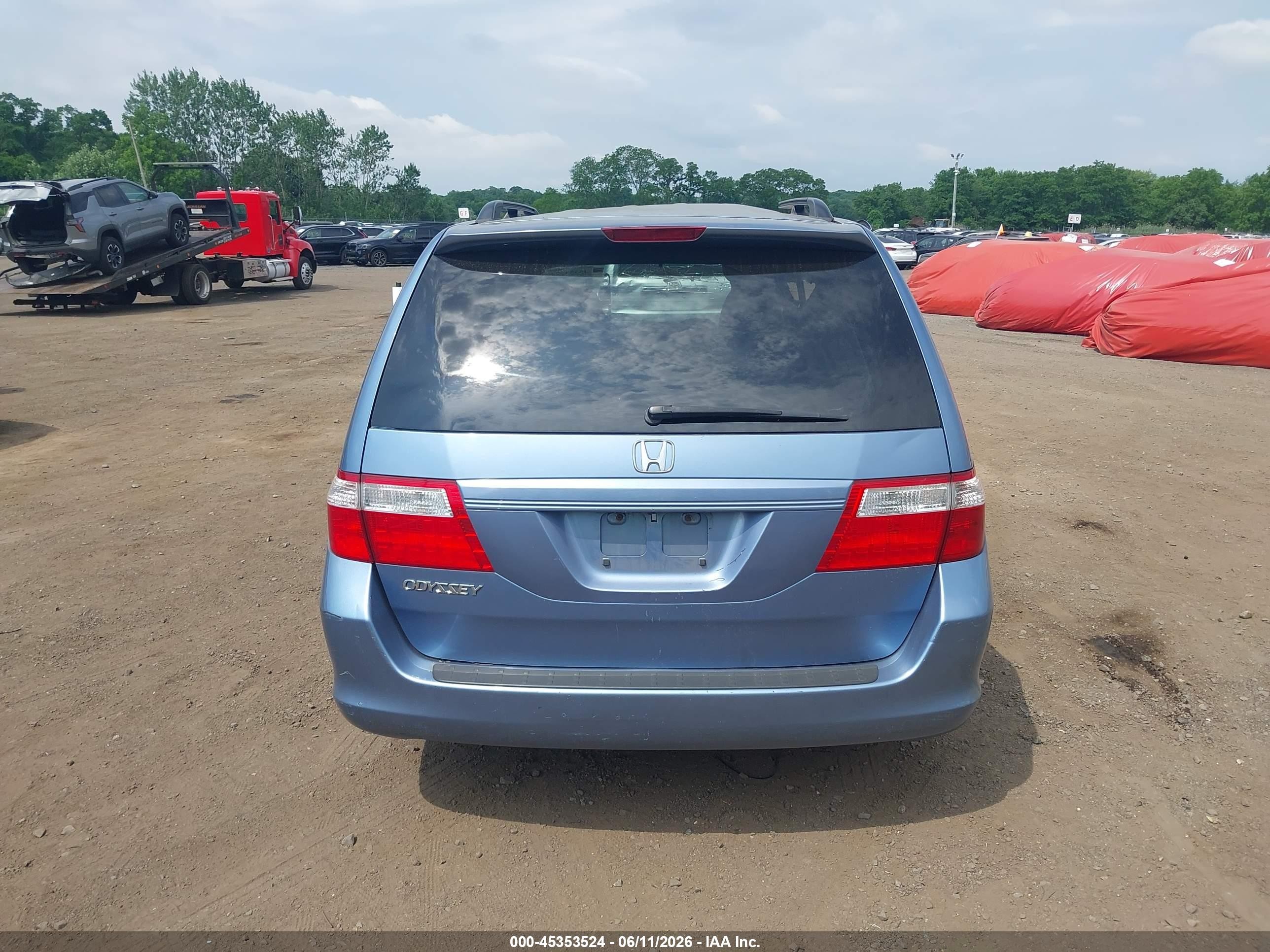 2007 Honda Odyssey Ex Light Blue vin: 5FNRL38467B035936