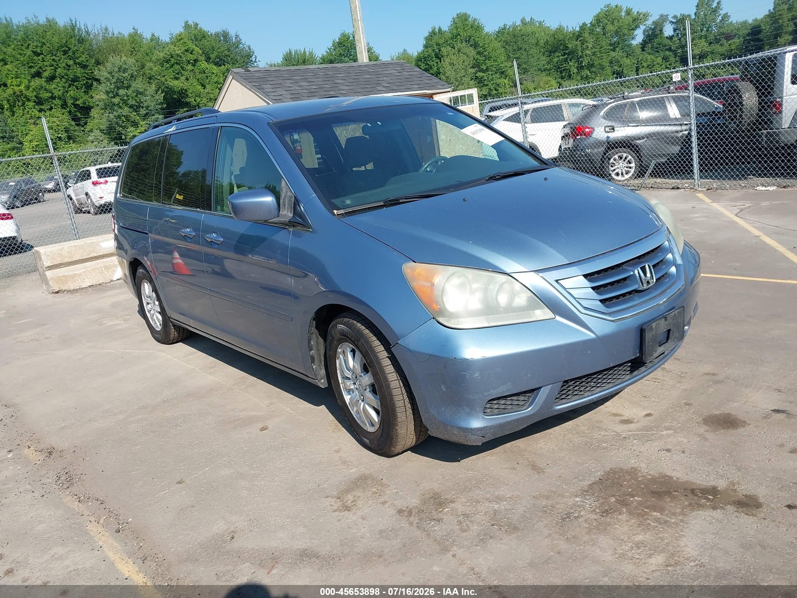 2008 Honda Odyssey Ex Light Blue vin: 5FNRL38468B046713
