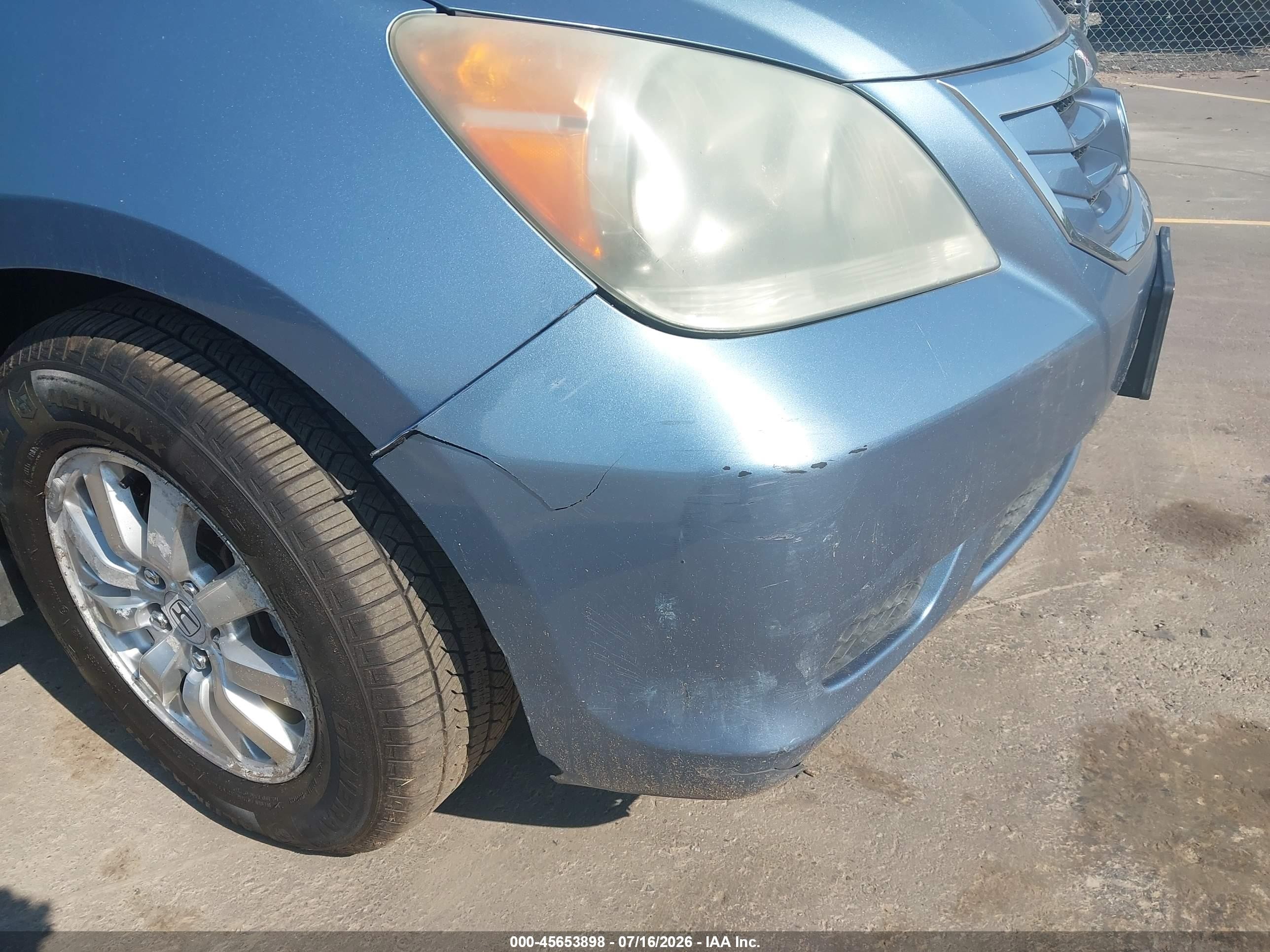 2008 Honda Odyssey Ex Light Blue vin: 5FNRL38468B046713