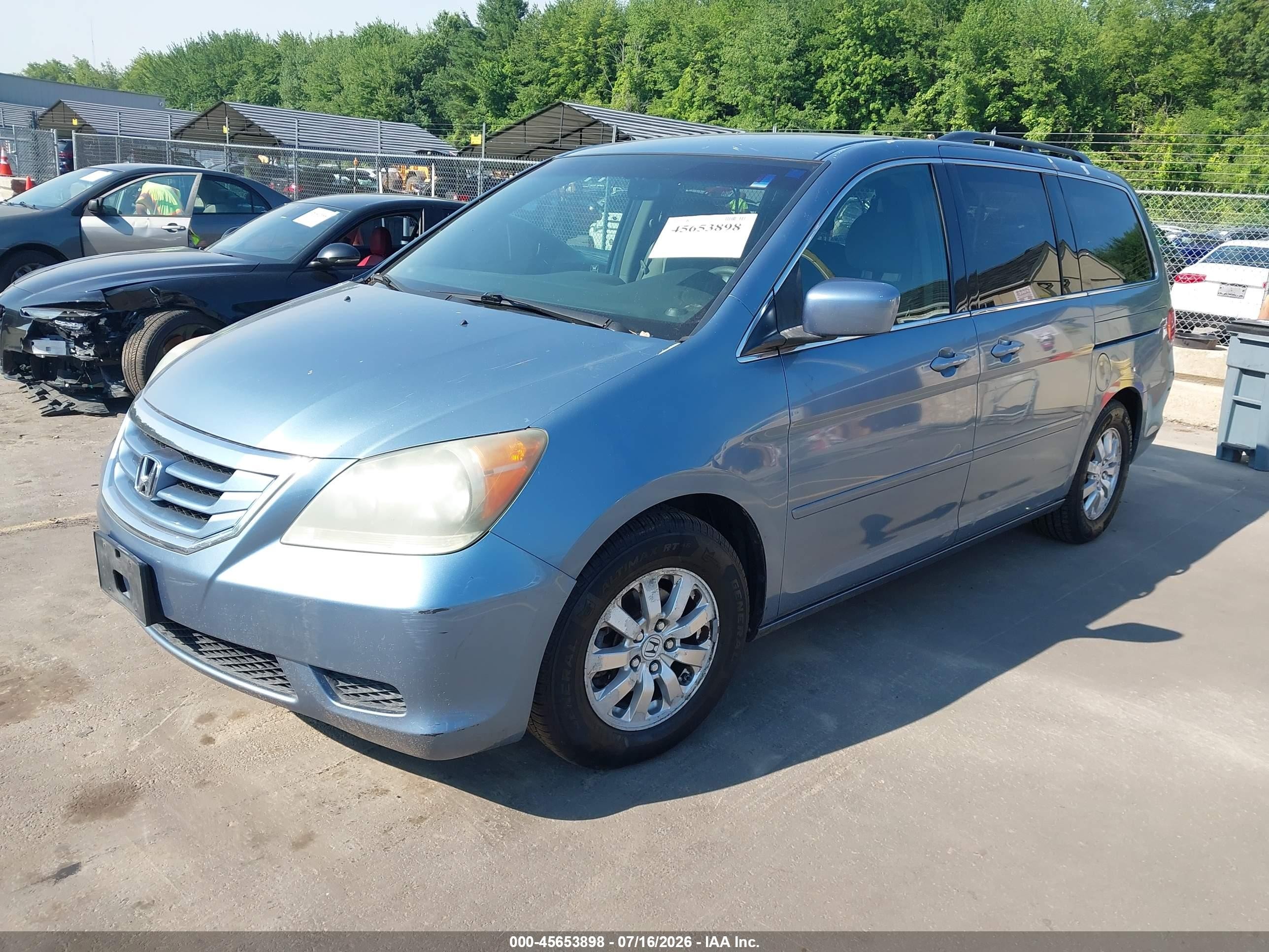 2008 Honda Odyssey Ex Light Blue vin: 5FNRL38468B046713