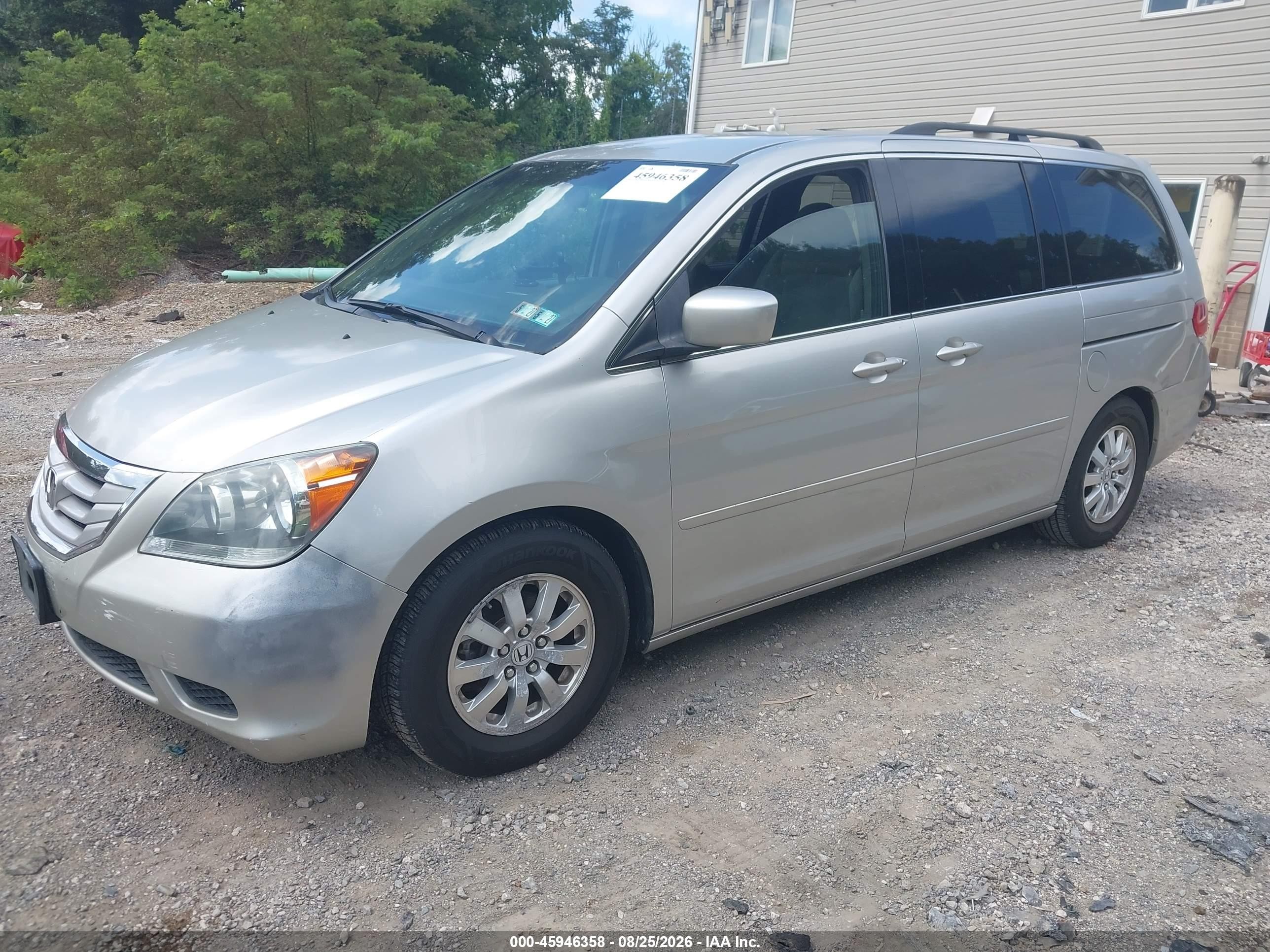 2009 Honda Odyssey Ex Silver vin: 5FNRL38469B033395