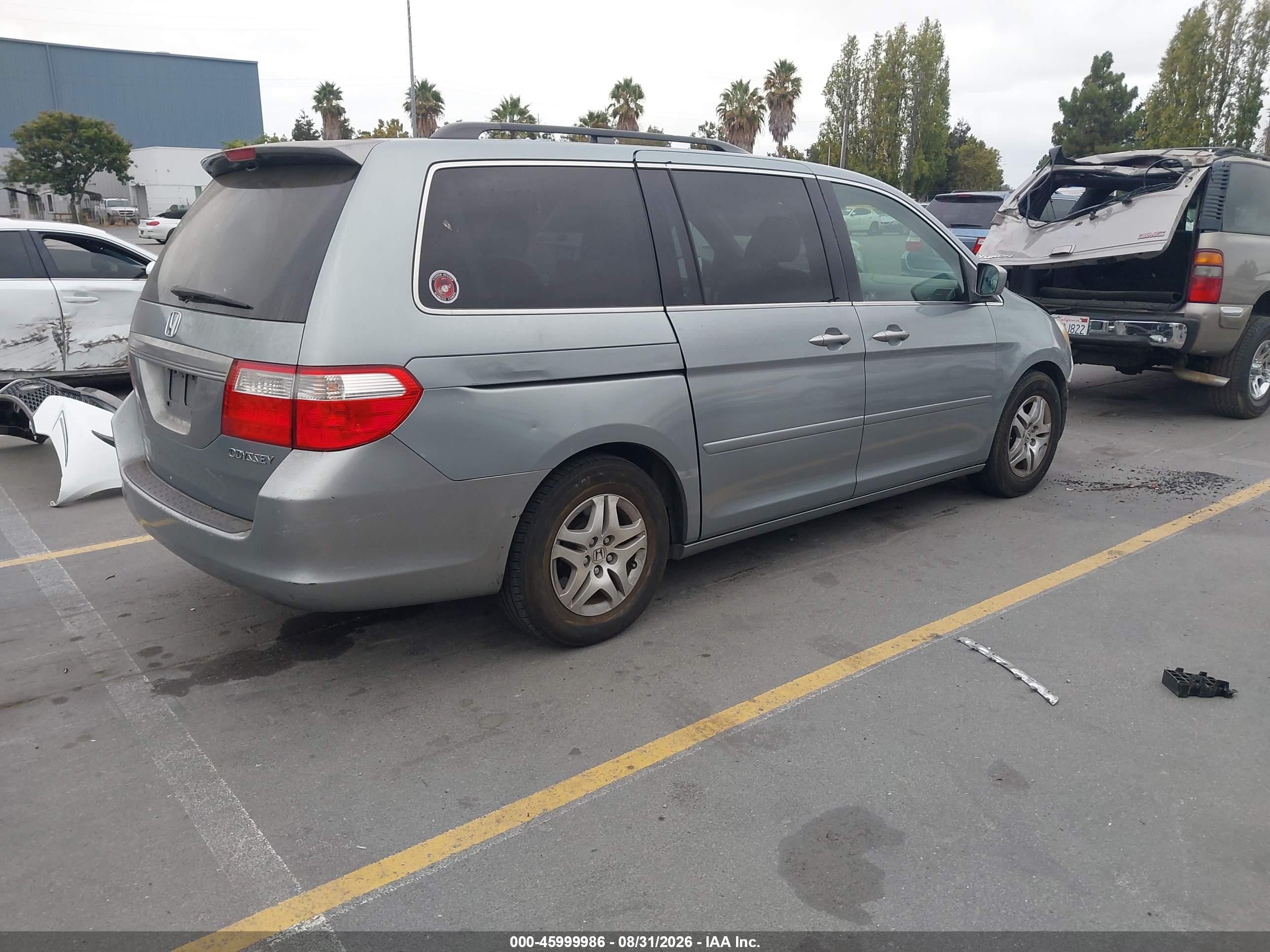 2005 Honda Odyssey Ex Blue vin: 5FNRL38475B041855