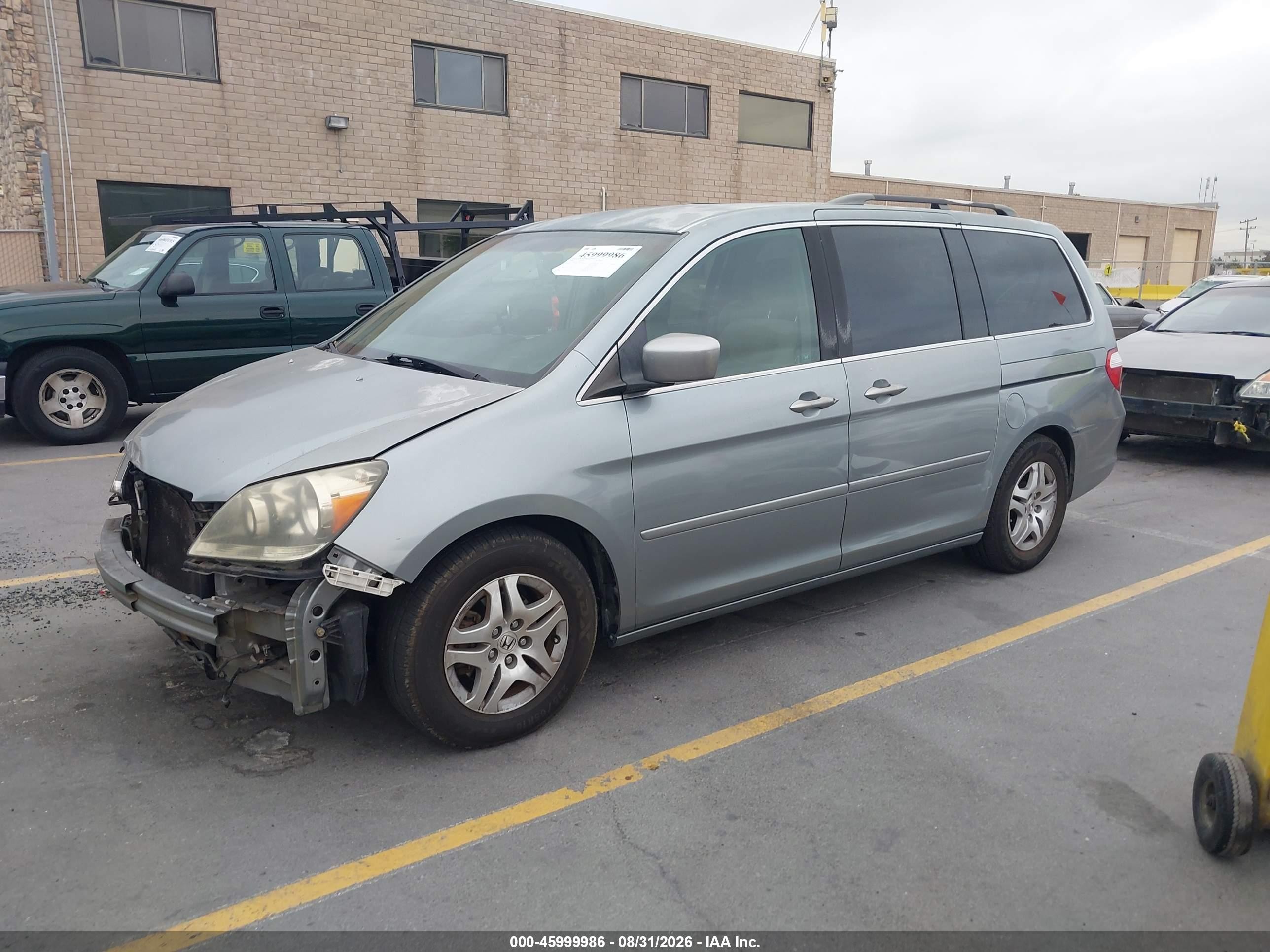 2005 Honda Odyssey Ex Blue vin: 5FNRL38475B041855