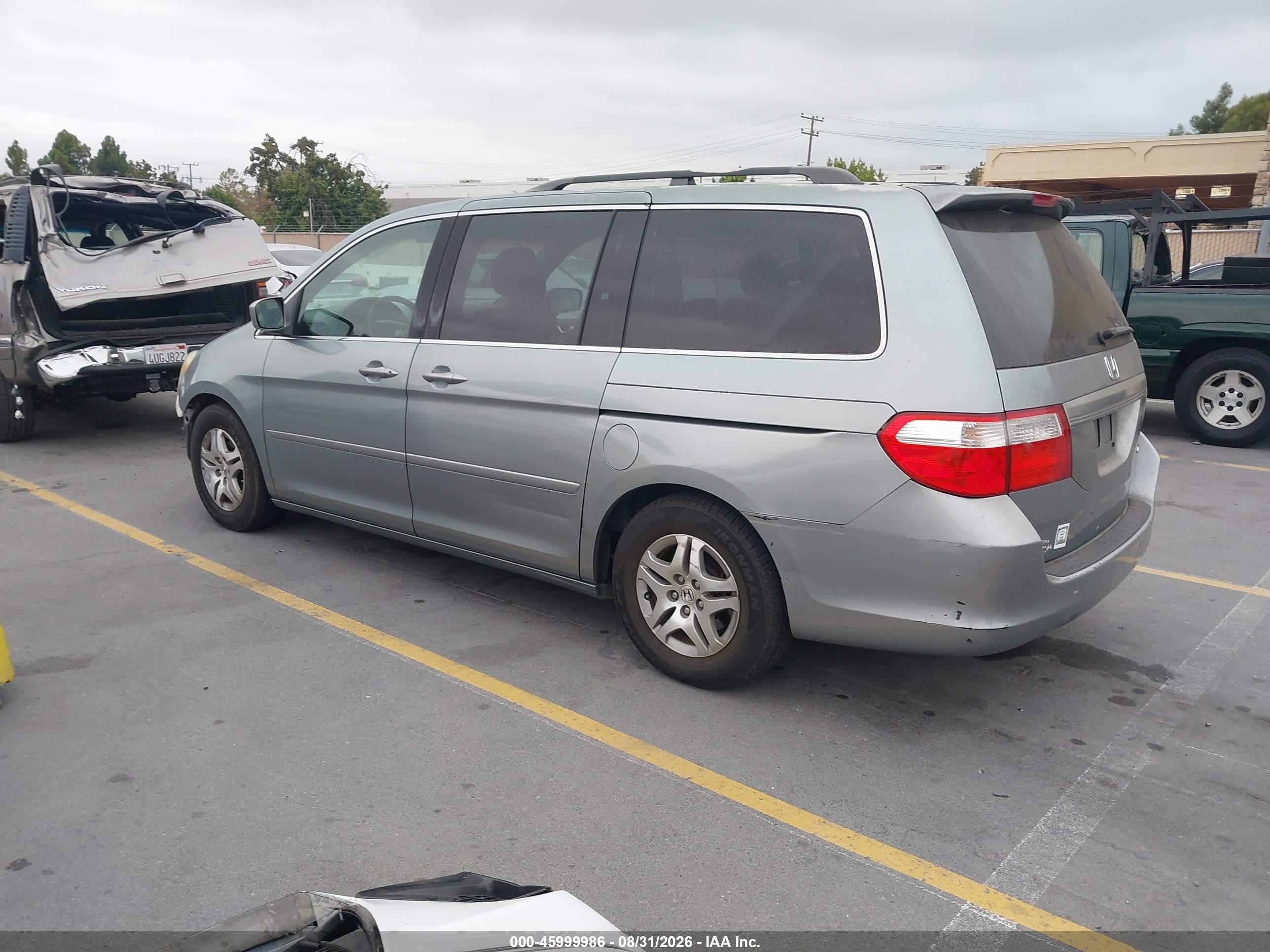 2005 Honda Odyssey Ex Blue vin: 5FNRL38475B041855