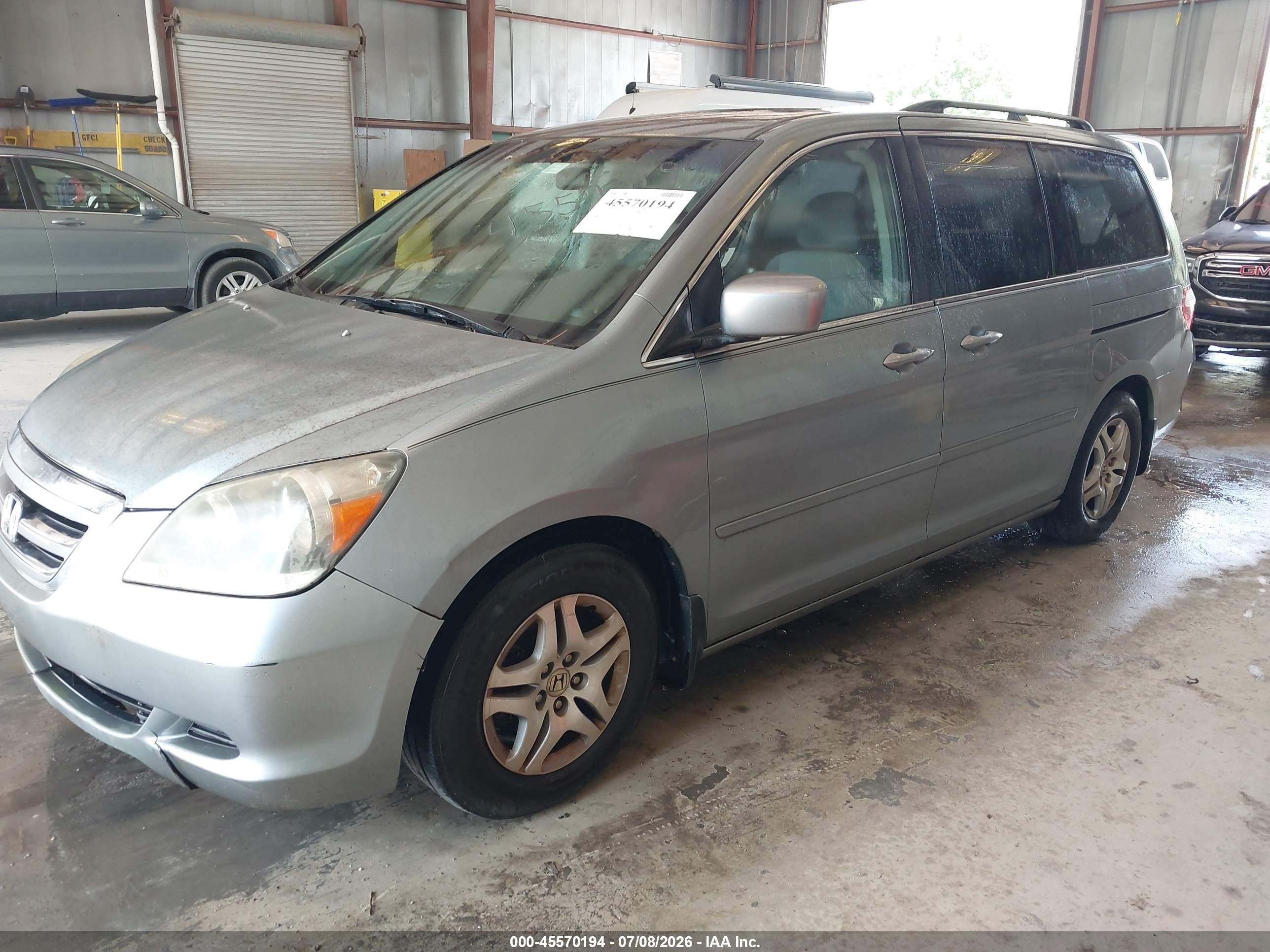 2005 Honda Odyssey Ex Серый vin: 5FNRL38475B120183