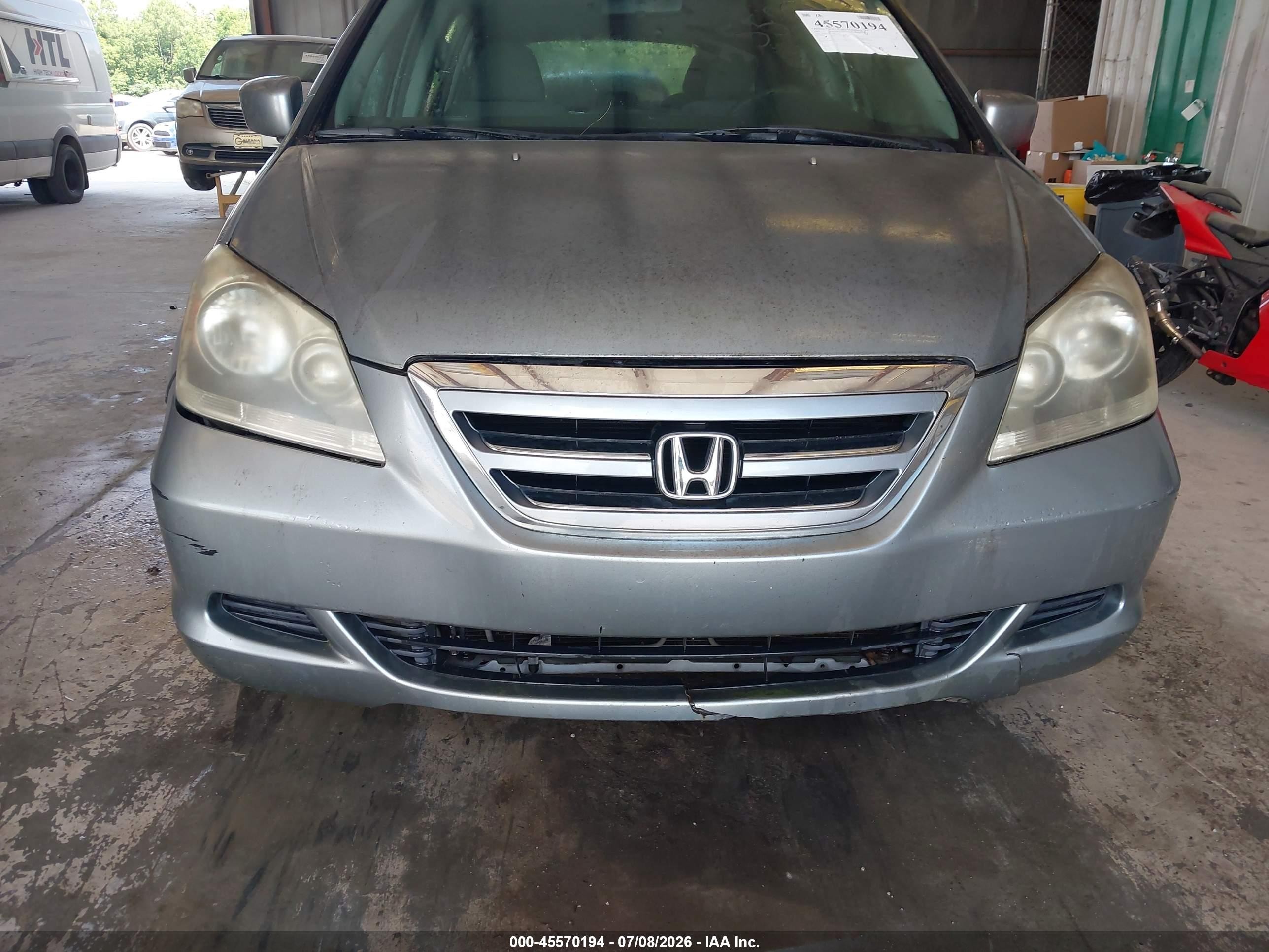 2005 Honda Odyssey Ex Серый vin: 5FNRL38475B120183