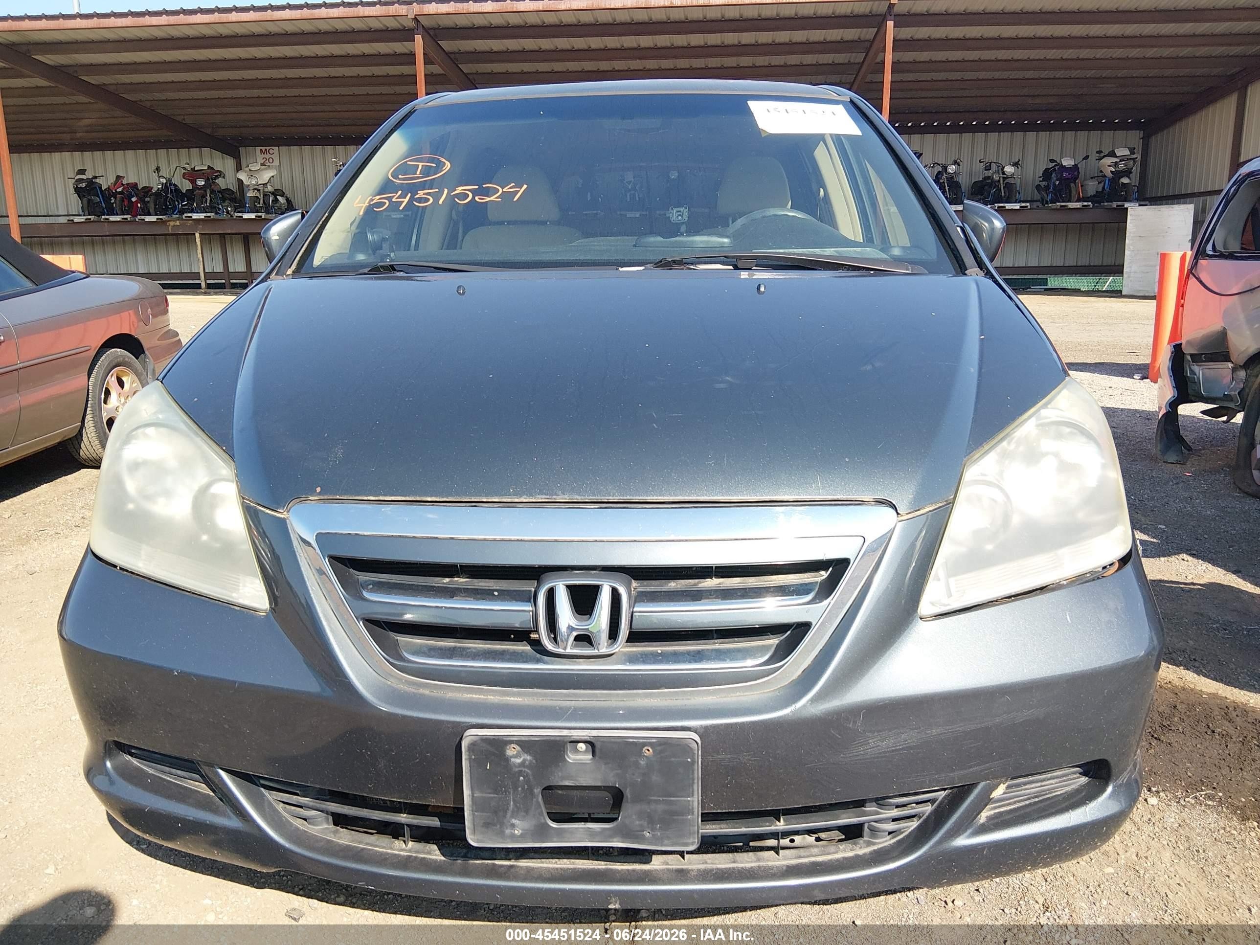 2005 Honda Odyssey Ex Blue vin: 5FNRL38475B403439