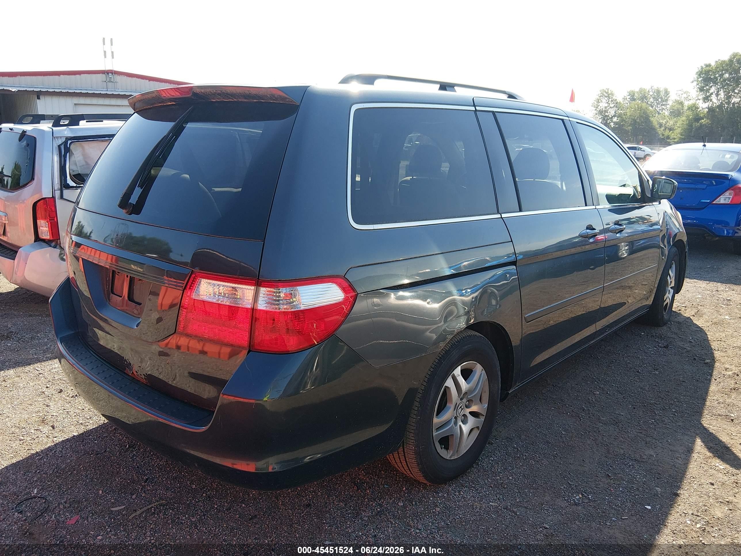 2005 Honda Odyssey Ex Blue vin: 5FNRL38475B403439