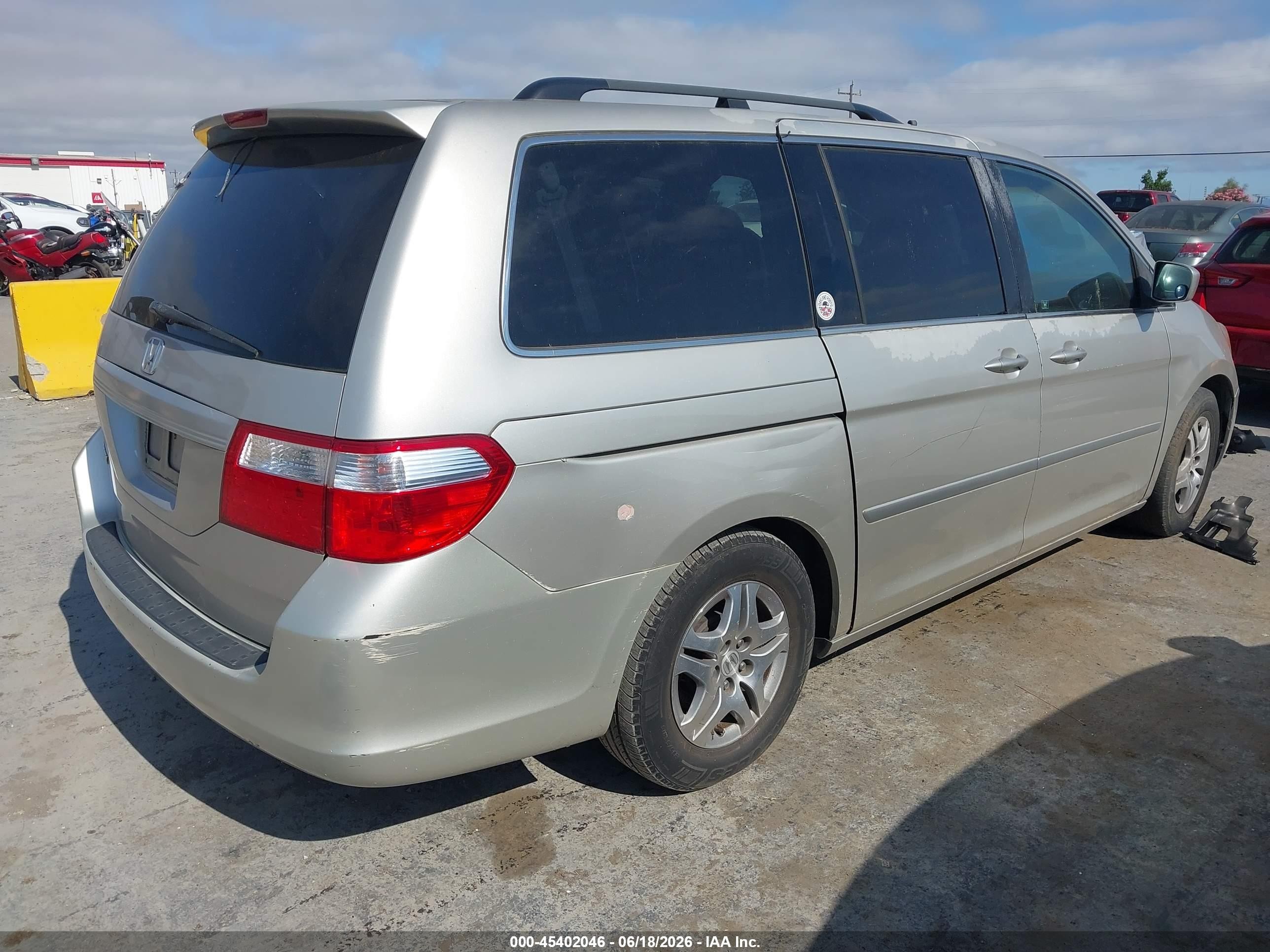 2006 Honda Odyssey Ex Gray vin: 5FNRL38476B041470