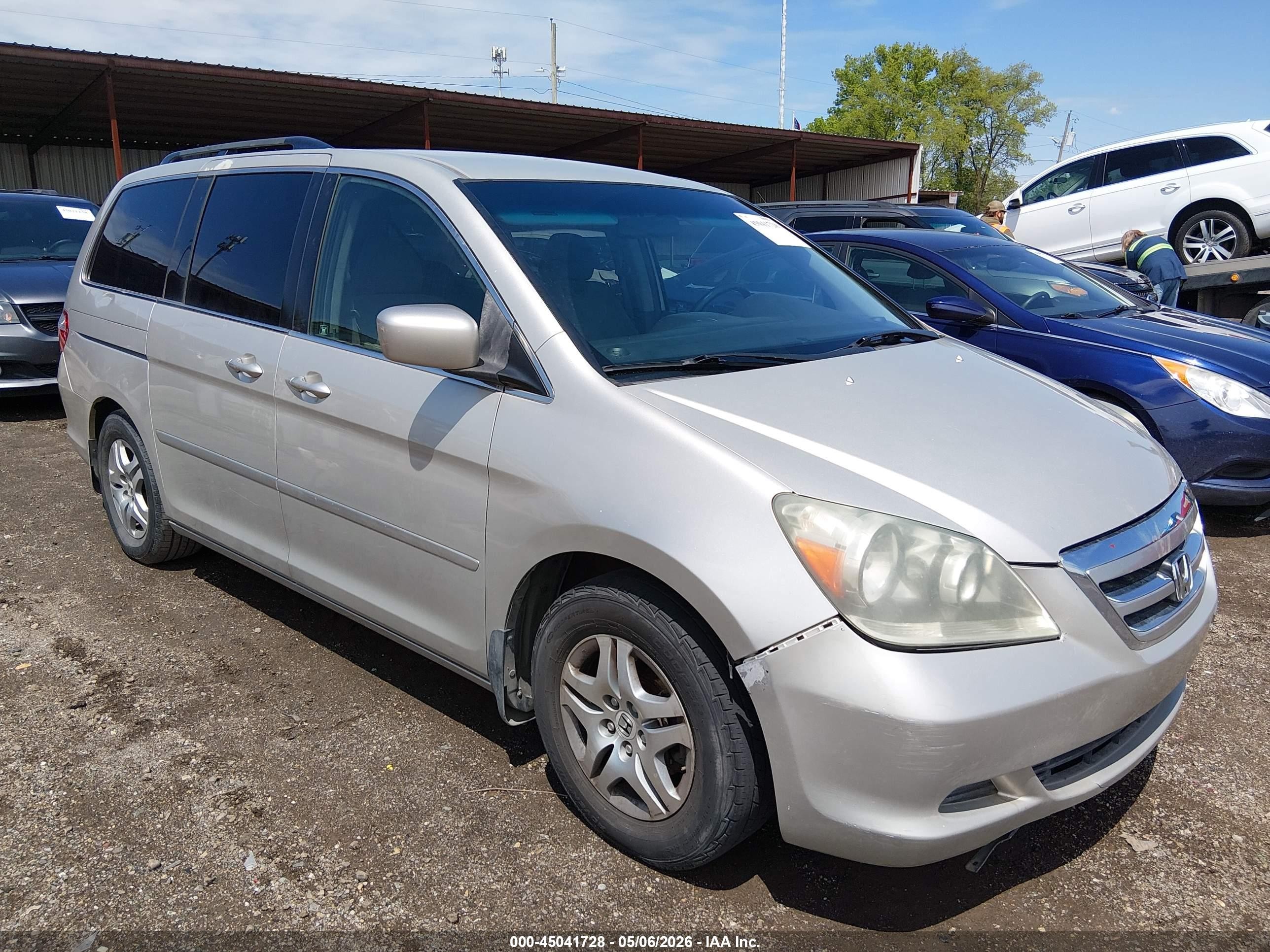 2006 Honda Odyssey Ex Silver vin: 5FNRL38476B047088