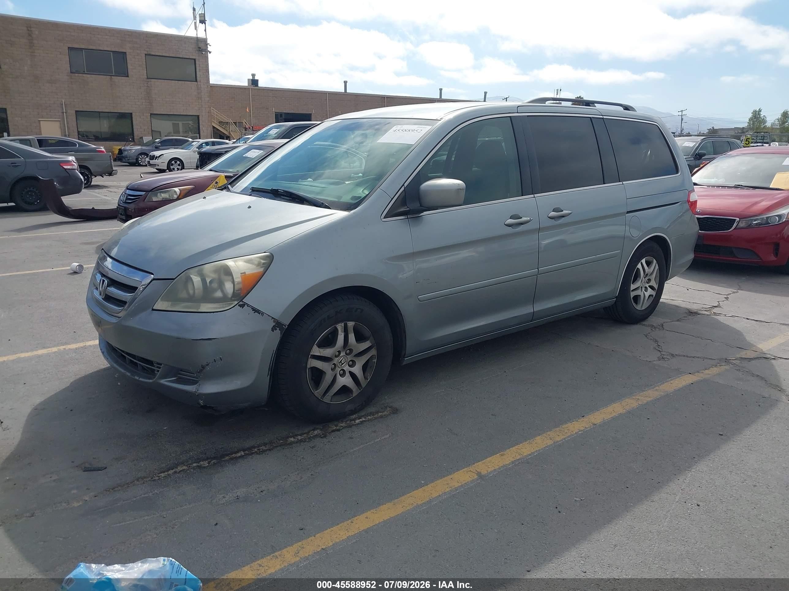 2006 Honda Odyssey Ex Silver vin: 5FNRL38476B087753