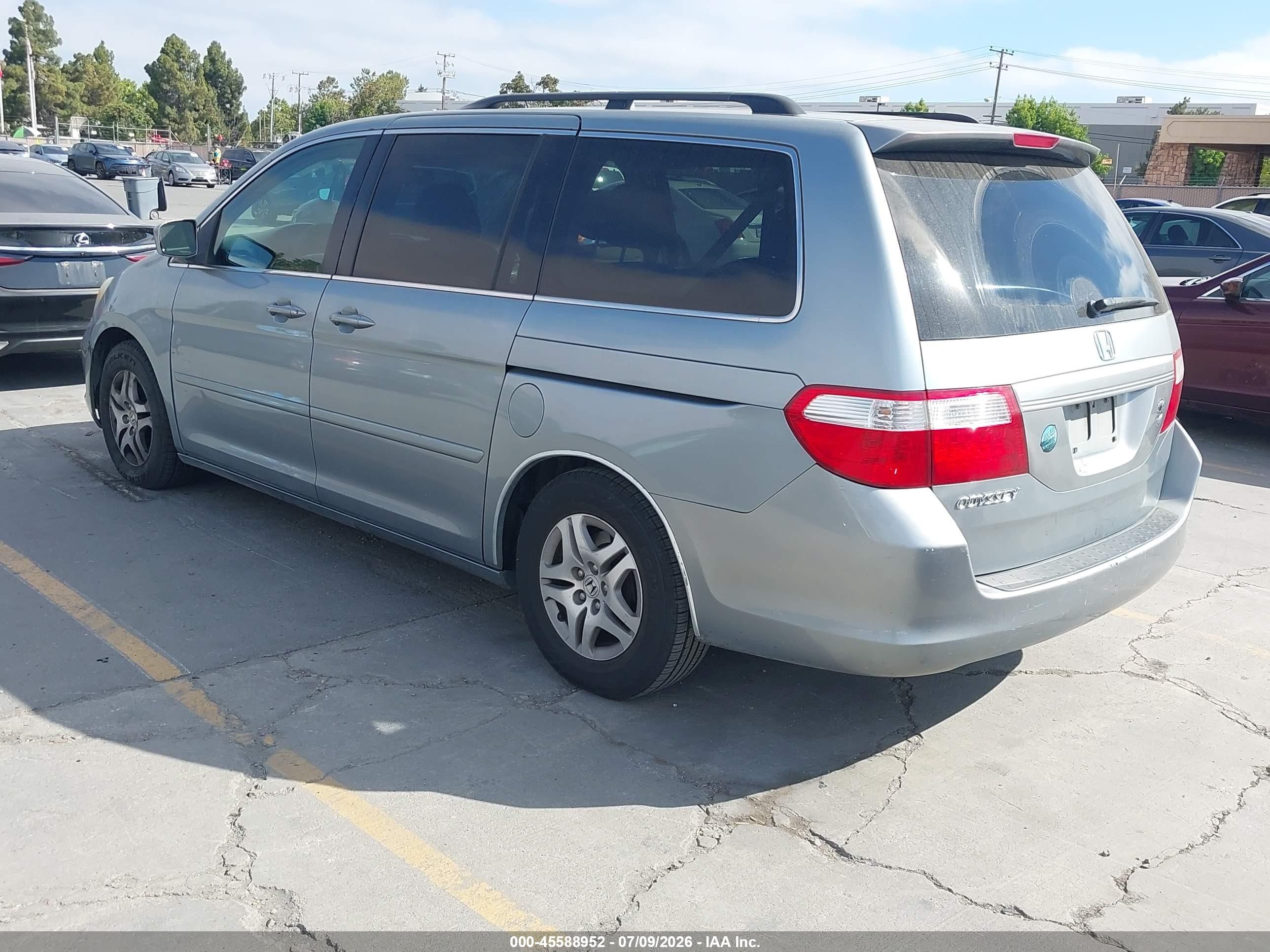 2006 Honda Odyssey Ex Silver vin: 5FNRL38476B087753