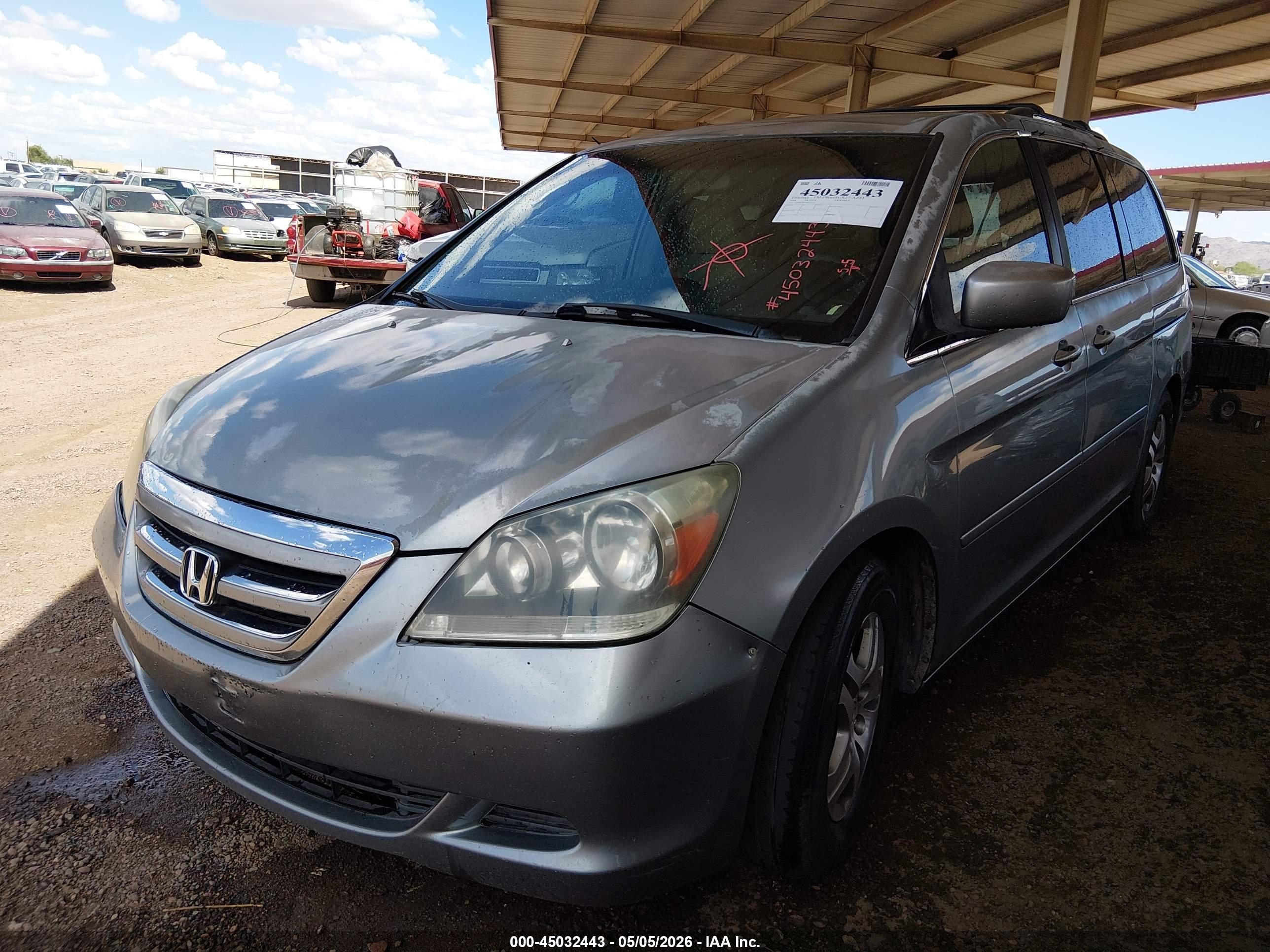 2006 Honda Odyssey Ex Синий vin: 5FNRL38476B114255