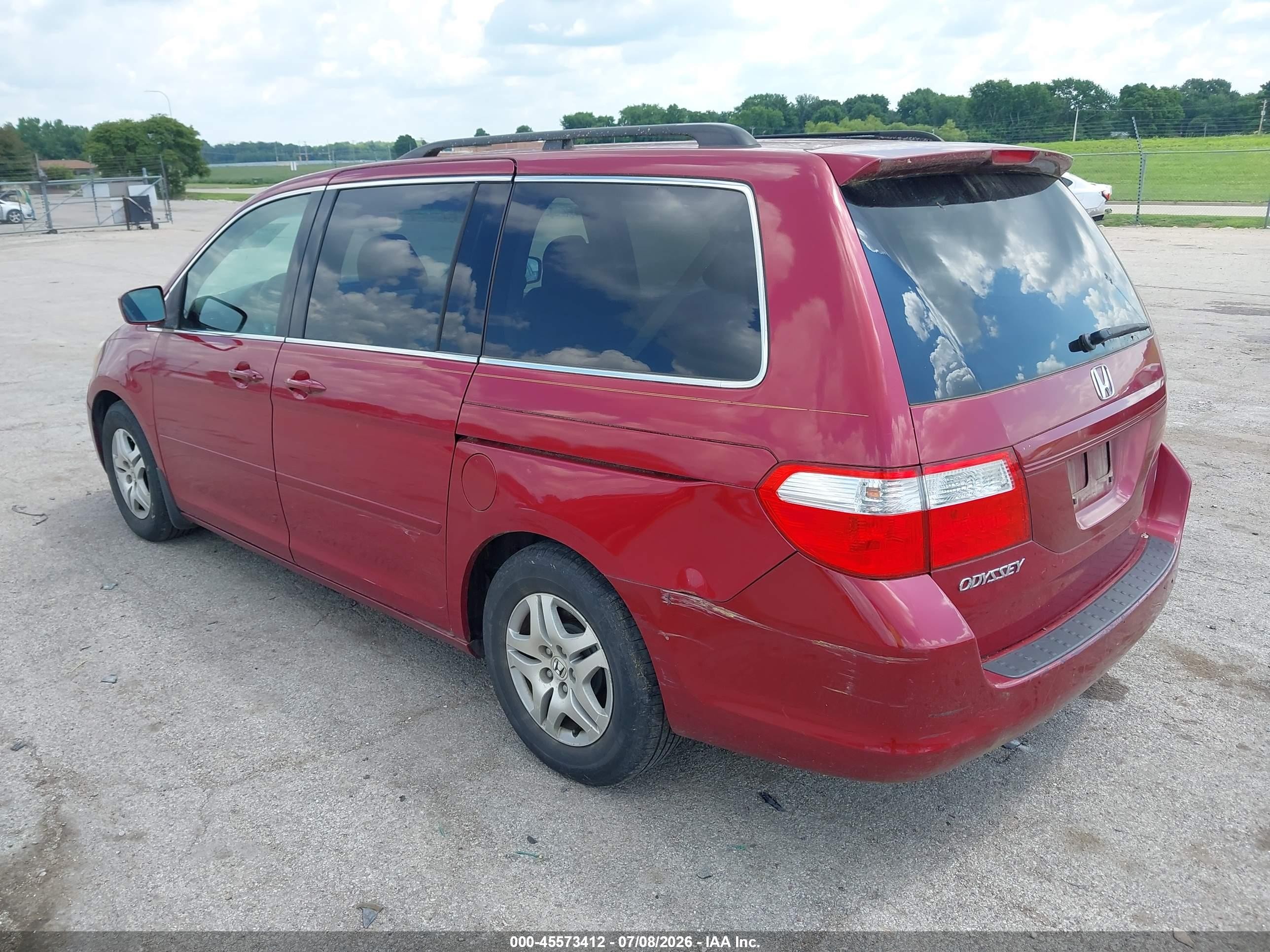 2006 Honda Odyssey Ex Burgundy vin: 5FNRL38476B404737