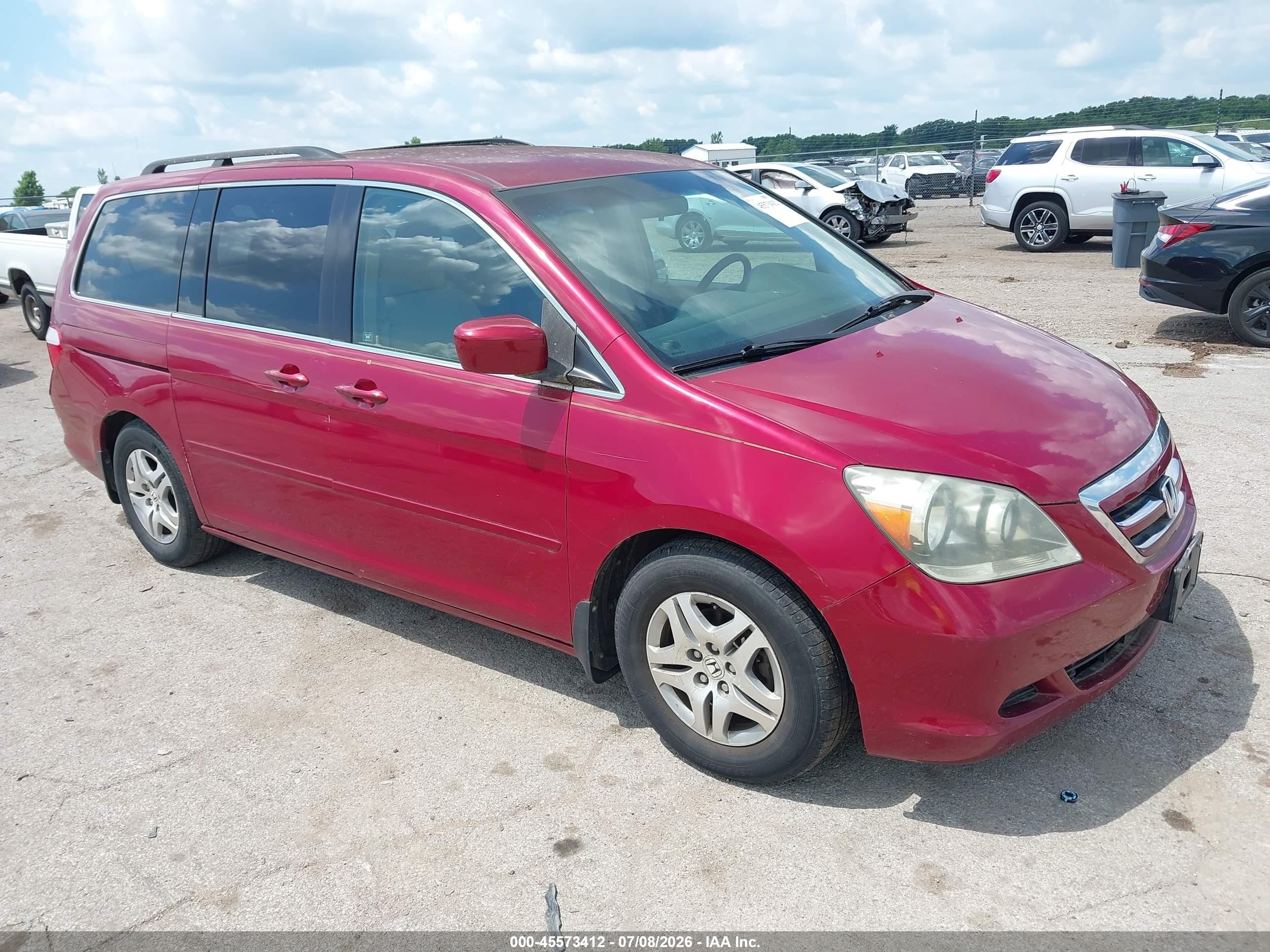 2006 Honda Odyssey Ex Burgundy vin: 5FNRL38476B404737