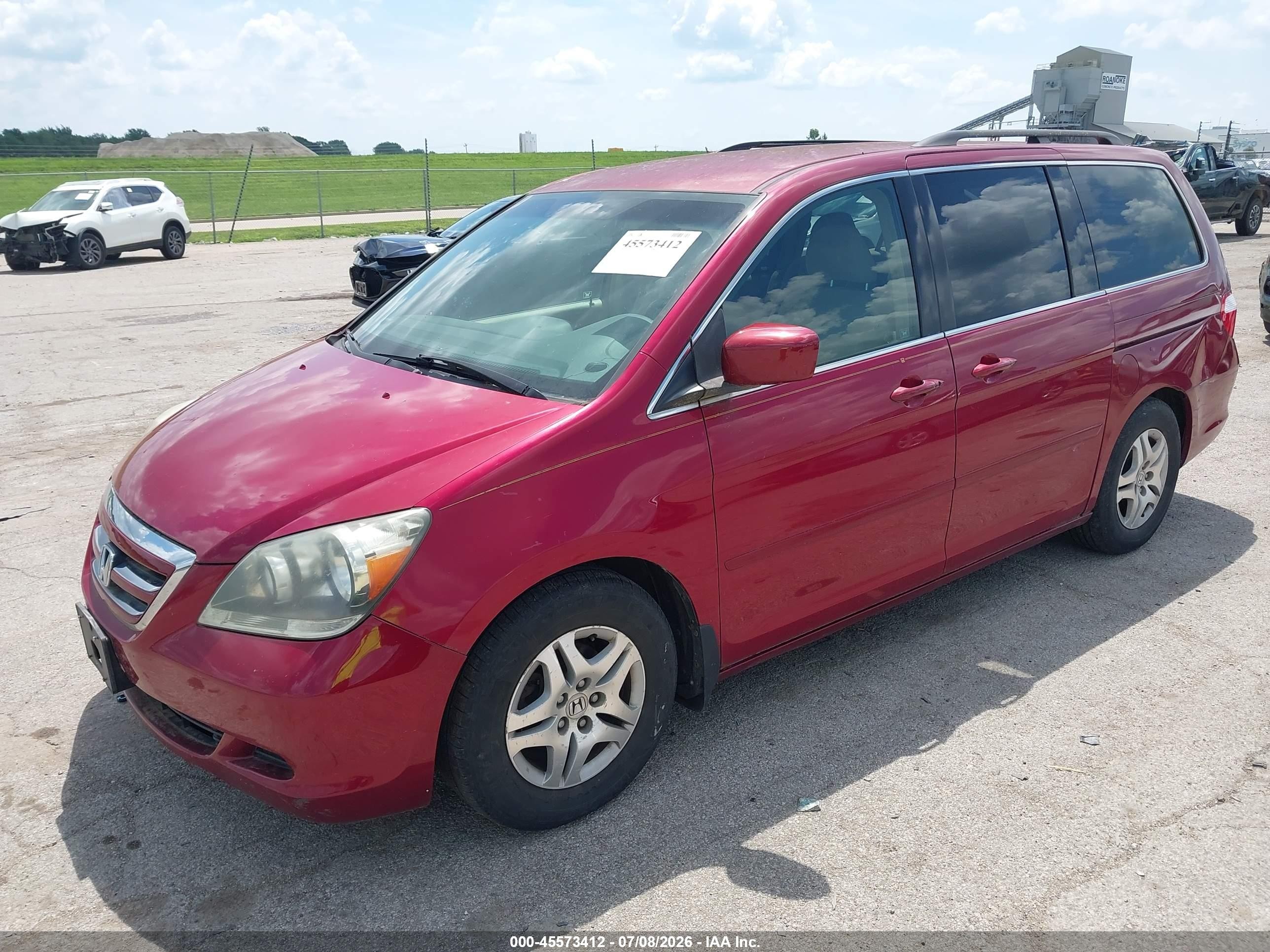 2006 Honda Odyssey Ex Burgundy vin: 5FNRL38476B404737