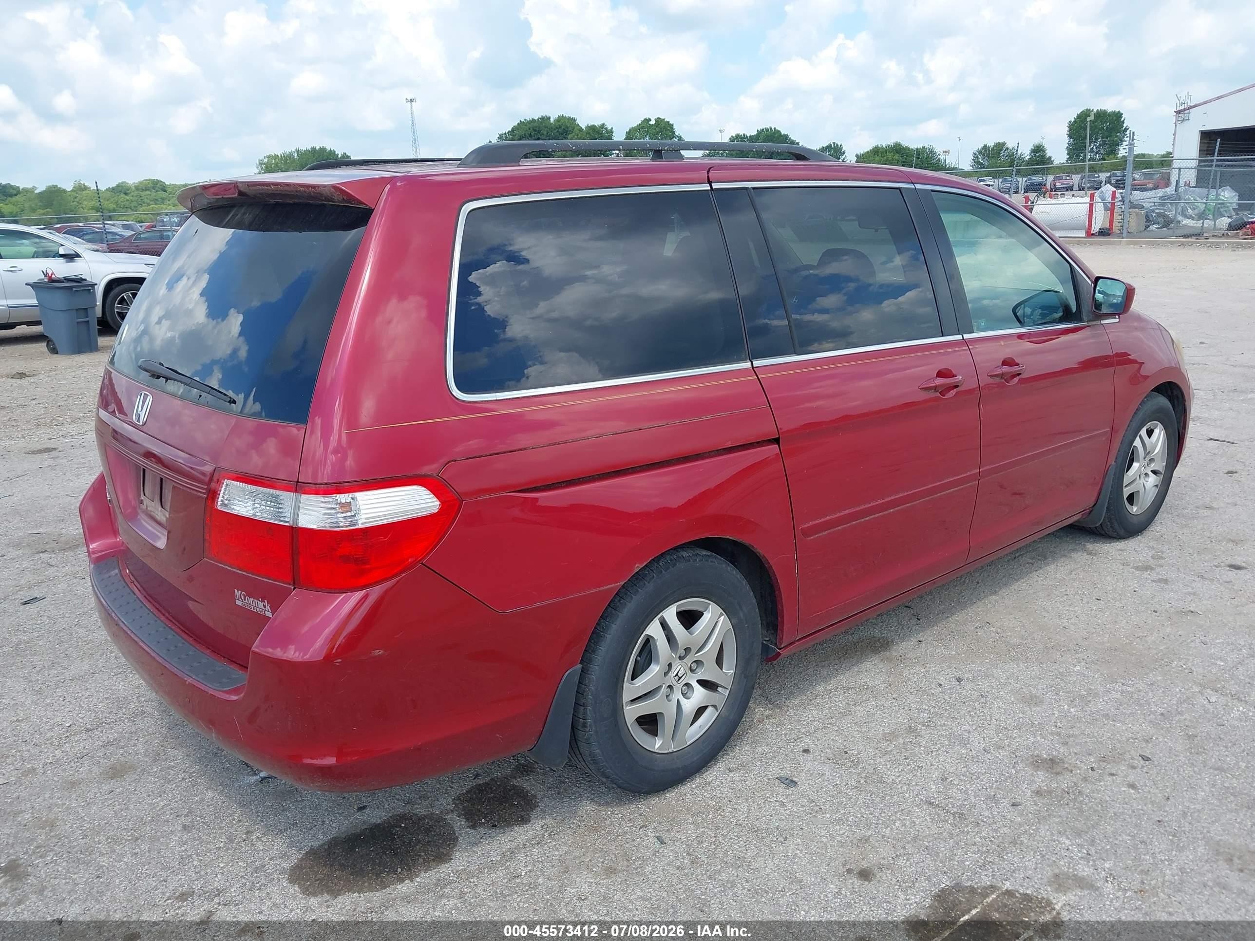 2006 Honda Odyssey Ex Burgundy vin: 5FNRL38476B404737