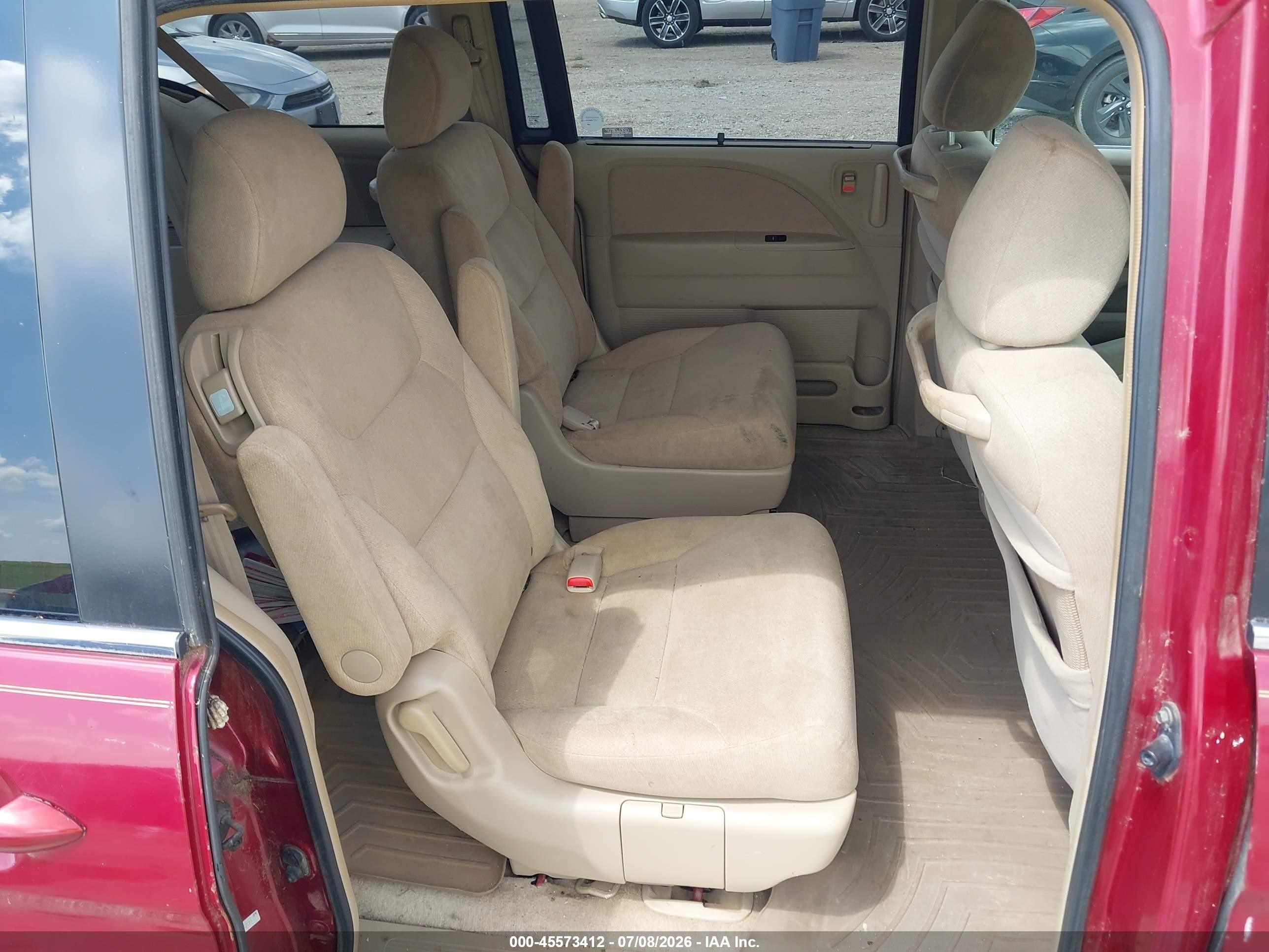 2006 Honda Odyssey Ex Burgundy vin: 5FNRL38476B404737