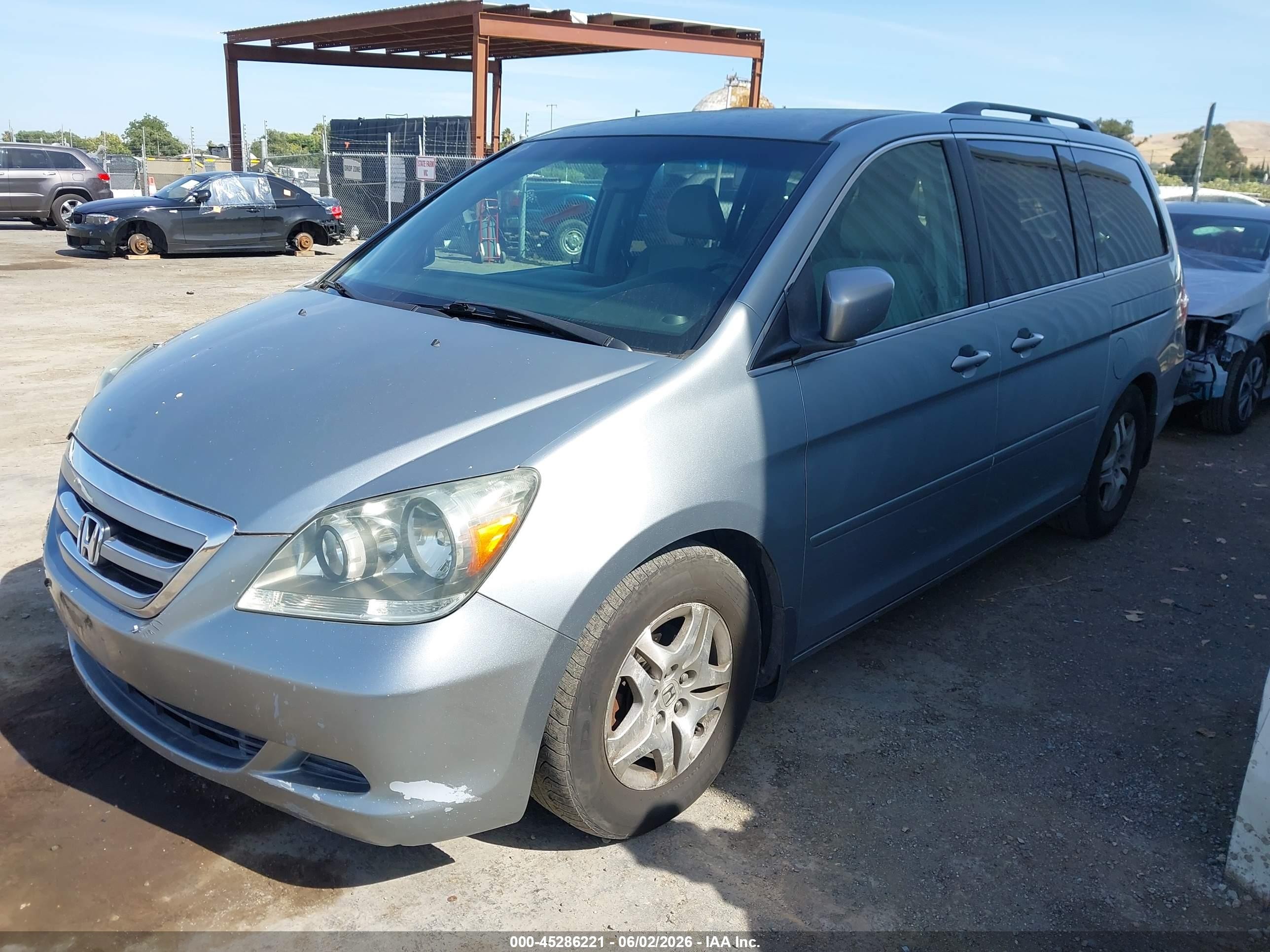 2007 Honda Odyssey Ex Light Blue vin: 5FNRL38477B059761