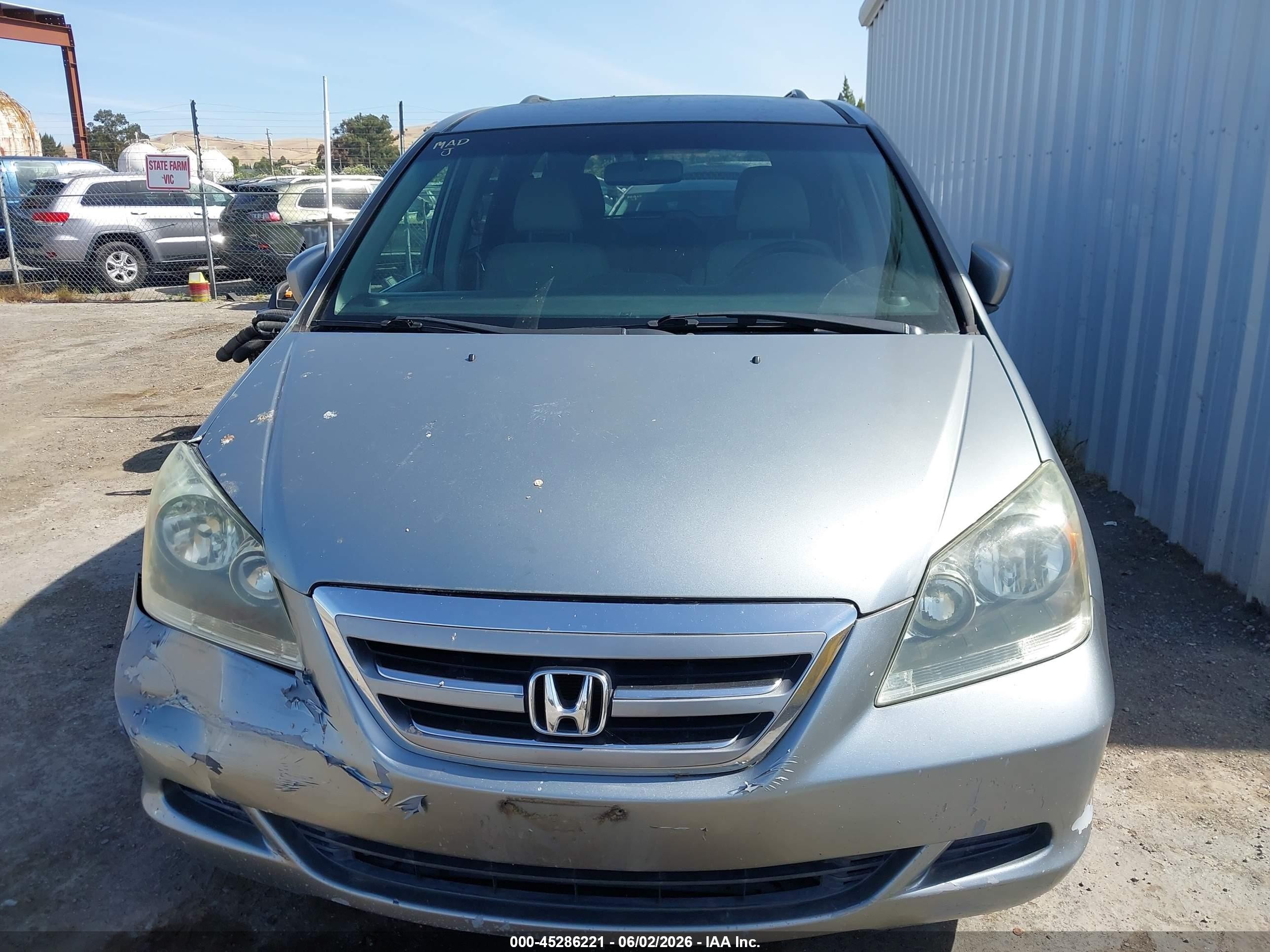 2007 Honda Odyssey Ex Light Blue vin: 5FNRL38477B059761