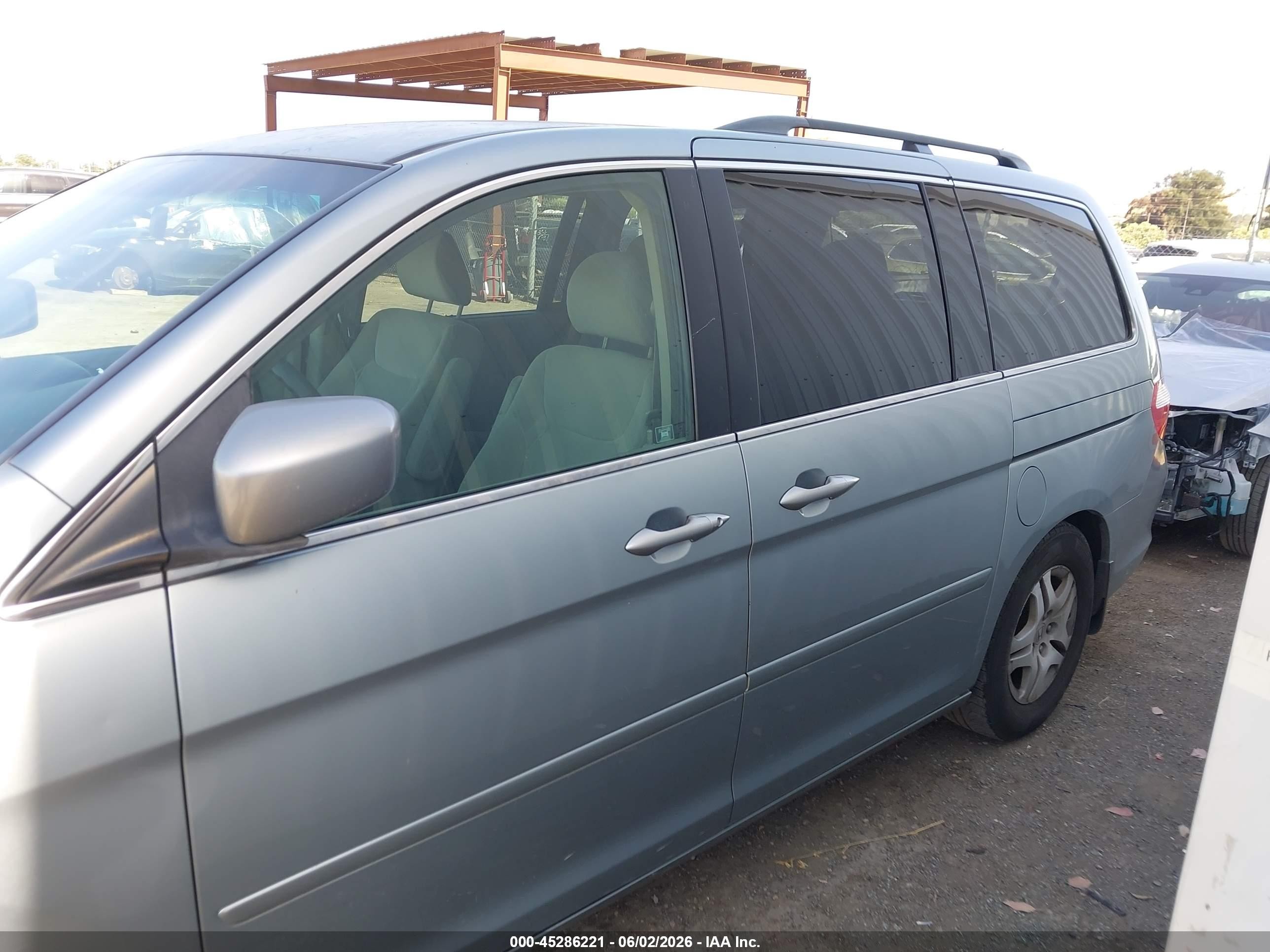 2007 Honda Odyssey Ex Light Blue vin: 5FNRL38477B059761