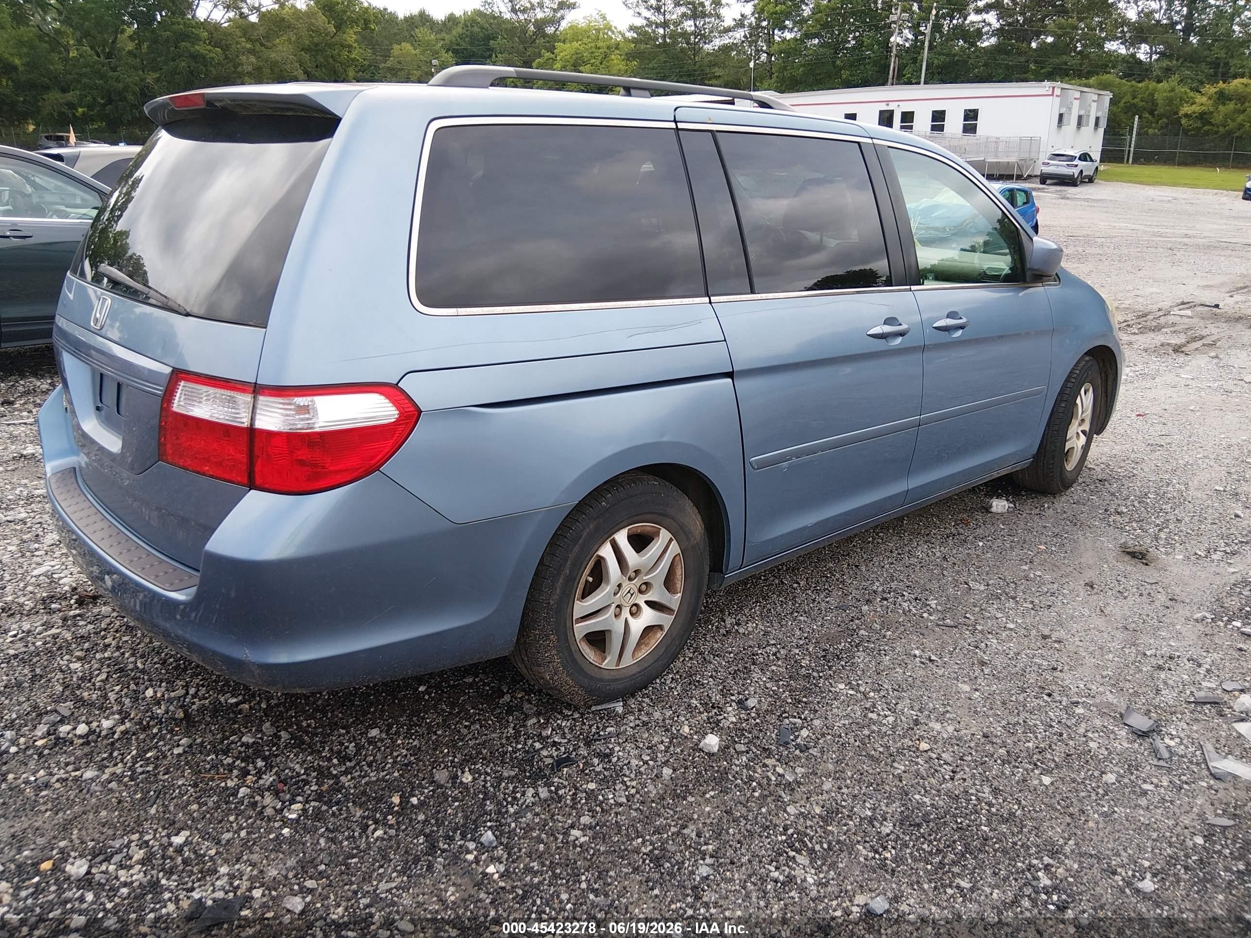 2007 Honda Odyssey Ex Blue vin: 5FNRL38477B082909