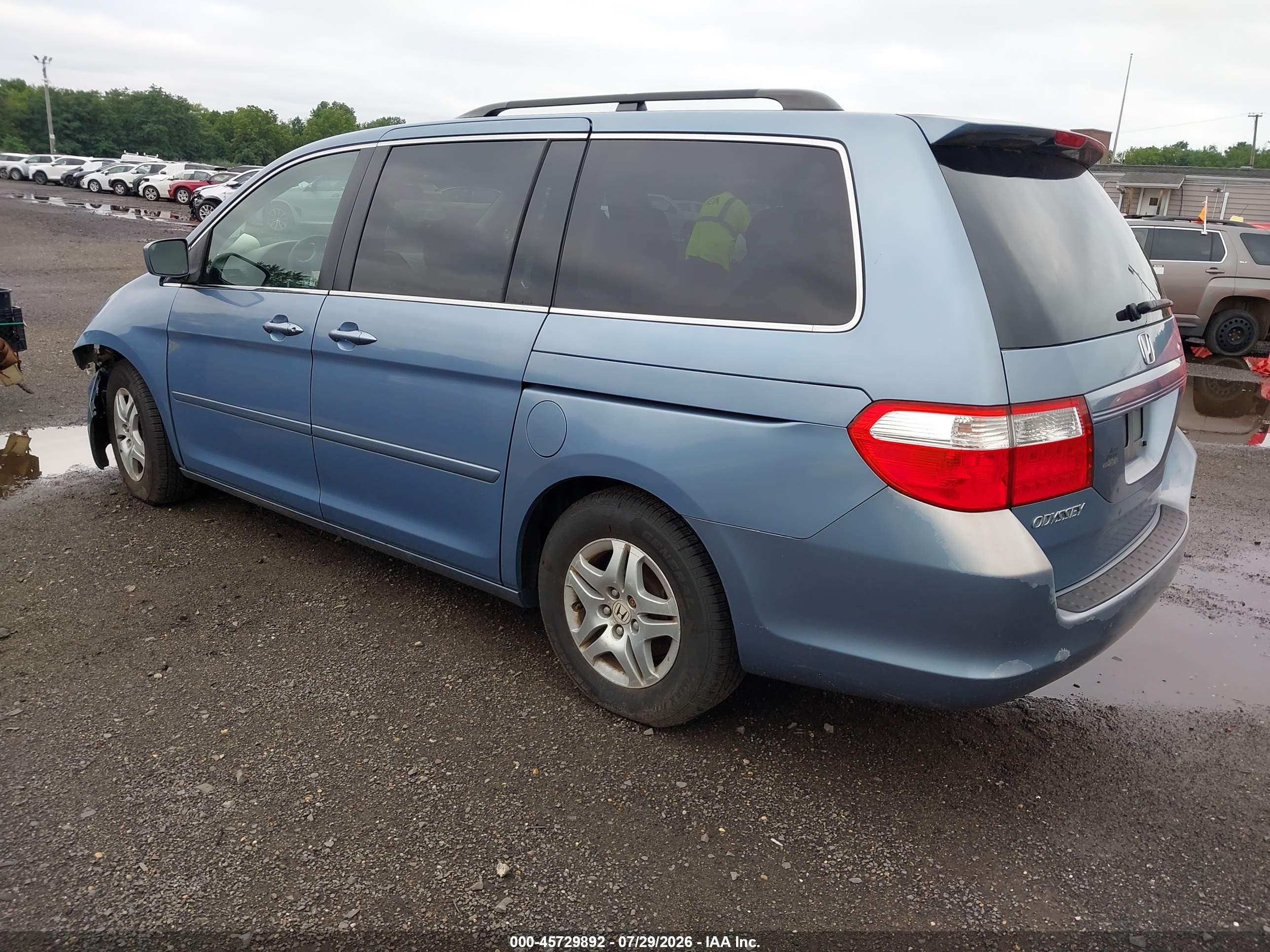 2007 Honda Odyssey Ex Light Blue vin: 5FNRL38477B104939