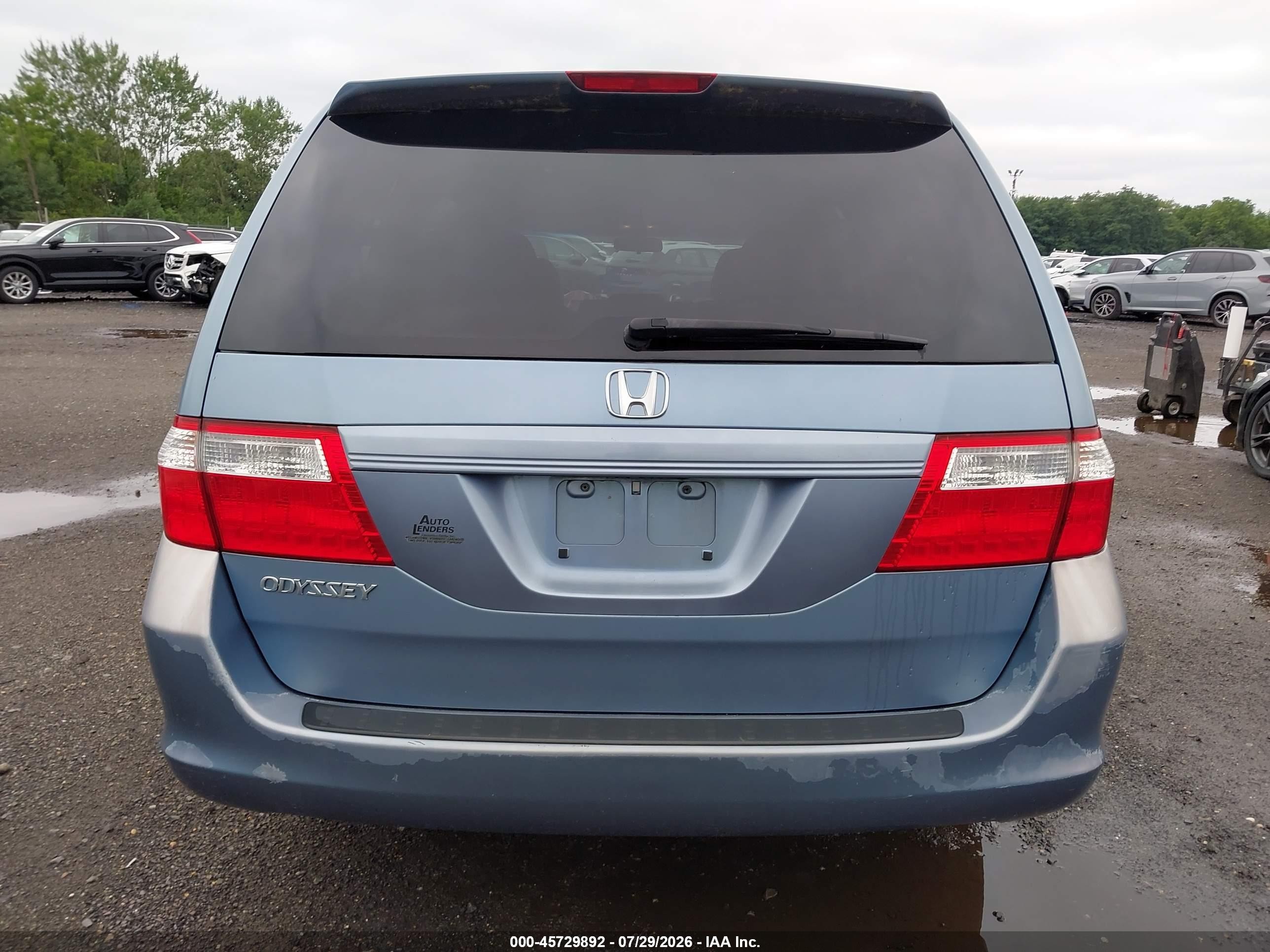 2007 Honda Odyssey Ex Light Blue vin: 5FNRL38477B104939