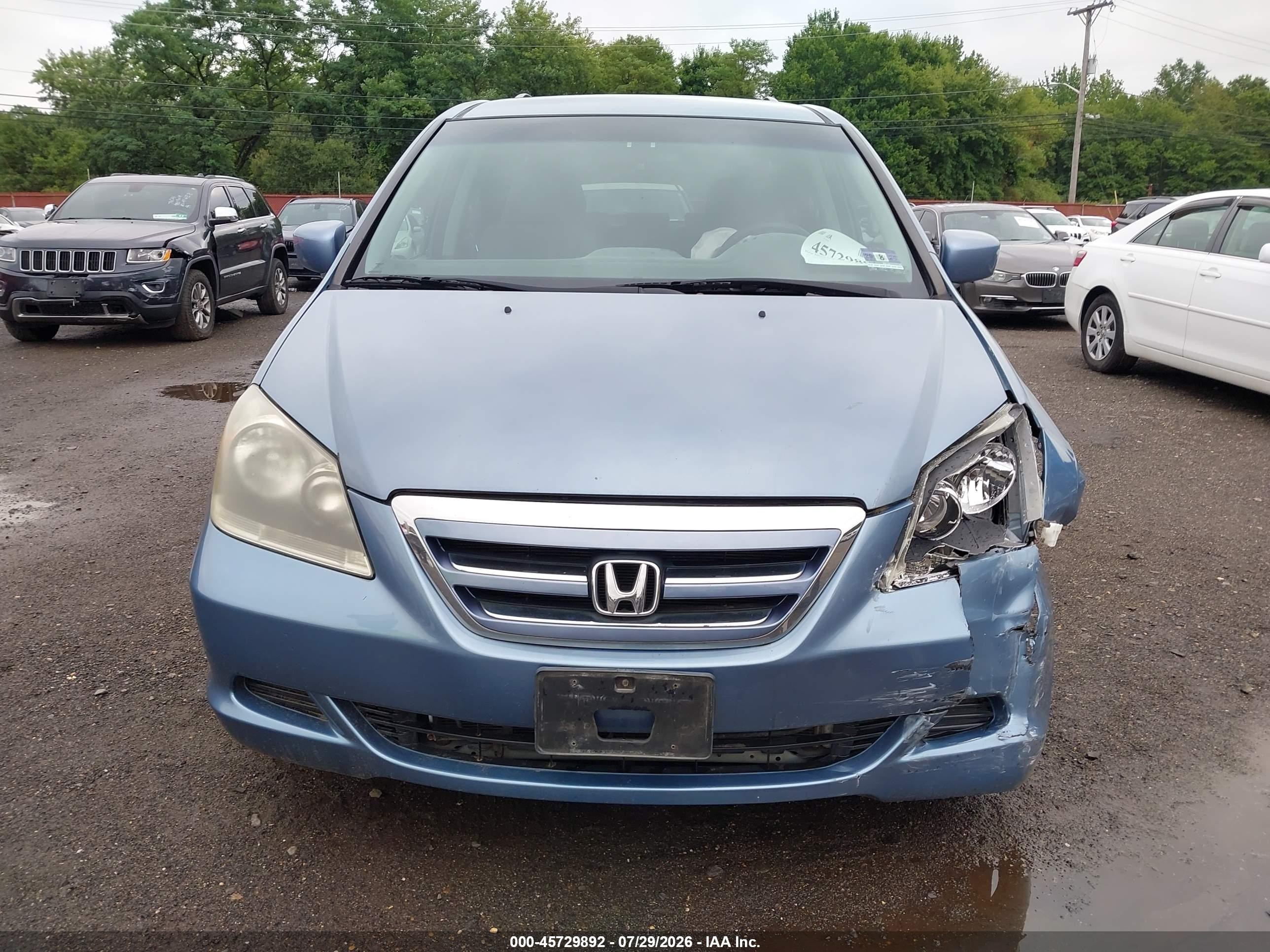 2007 Honda Odyssey Ex Light Blue vin: 5FNRL38477B104939